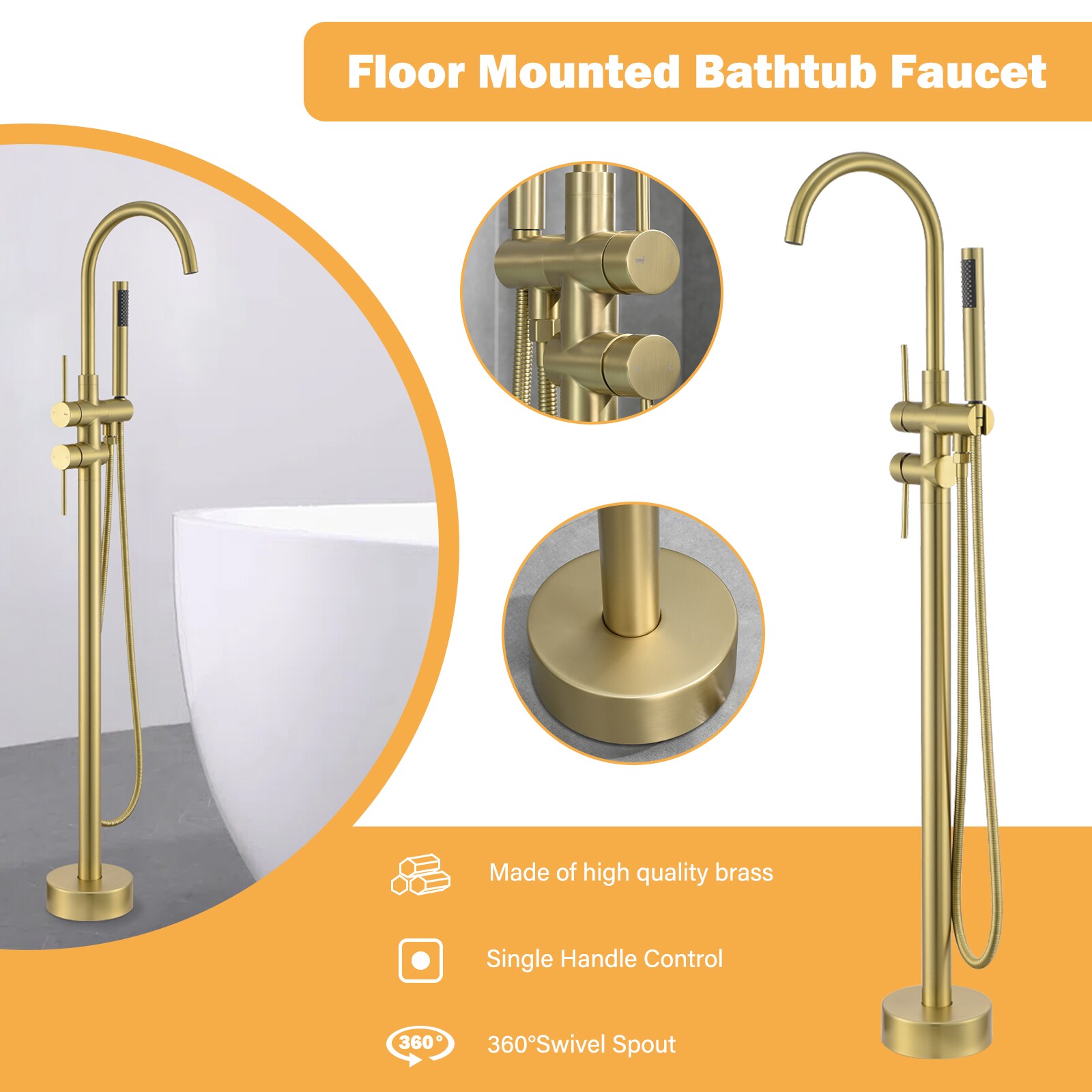 Flynama FLNK0853Q Roman-Tub-Faucets - View #8