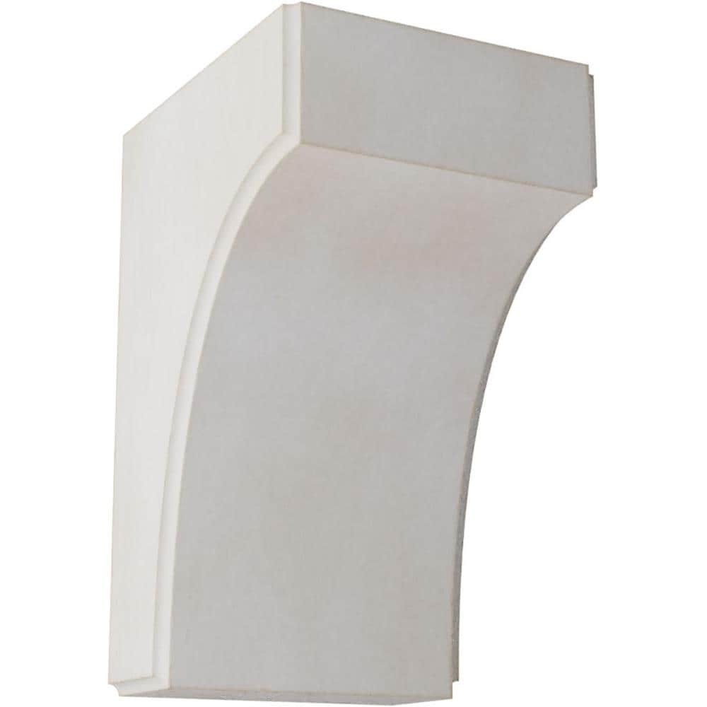 Ekena Millwork BKTWD04X04X06CVWH Clarksville 3-1/2-in x 4-in x 6-in Rubberwood White Wood Standard Bracket