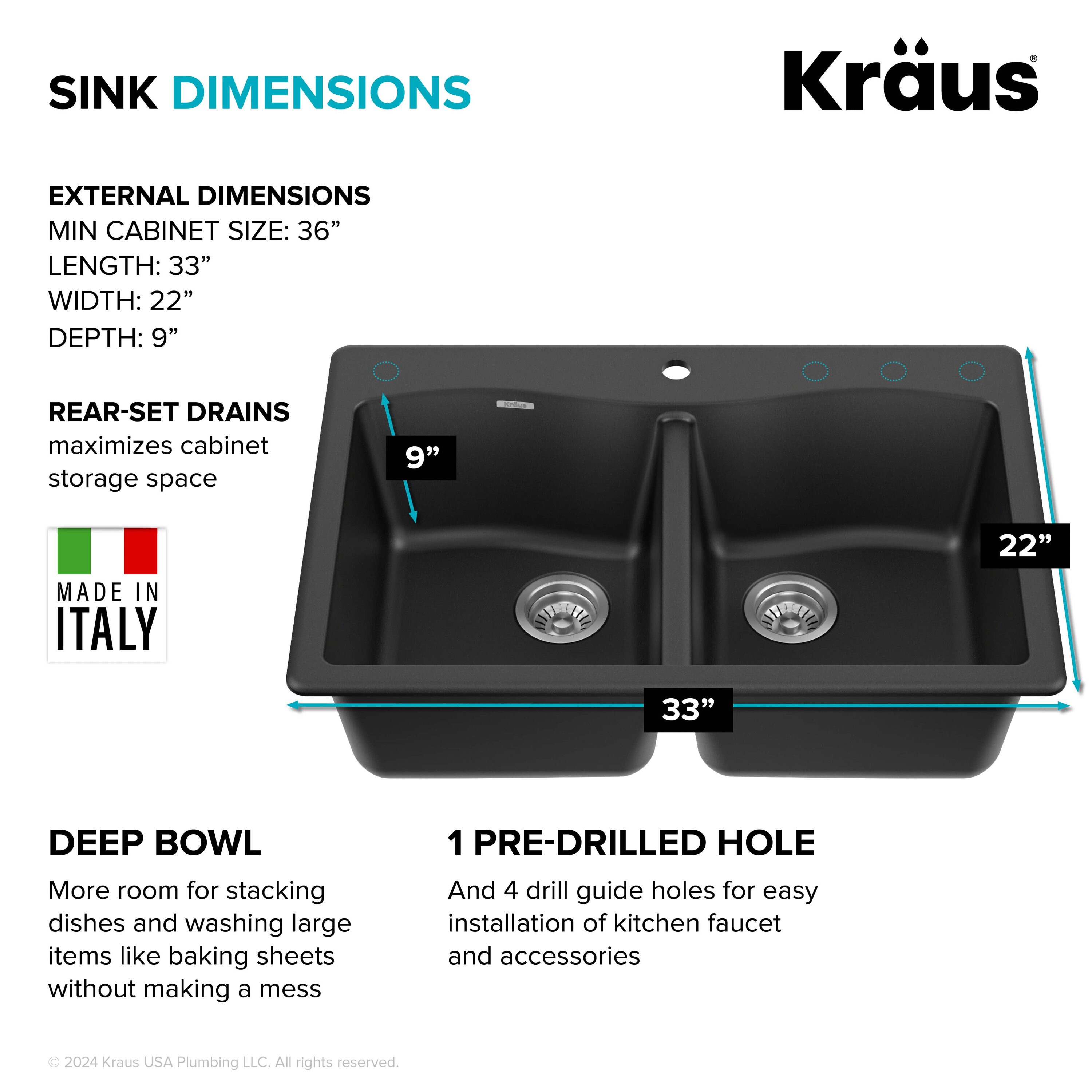 Kraus KGD-52BLACK Kitchen-Sinks - View #6