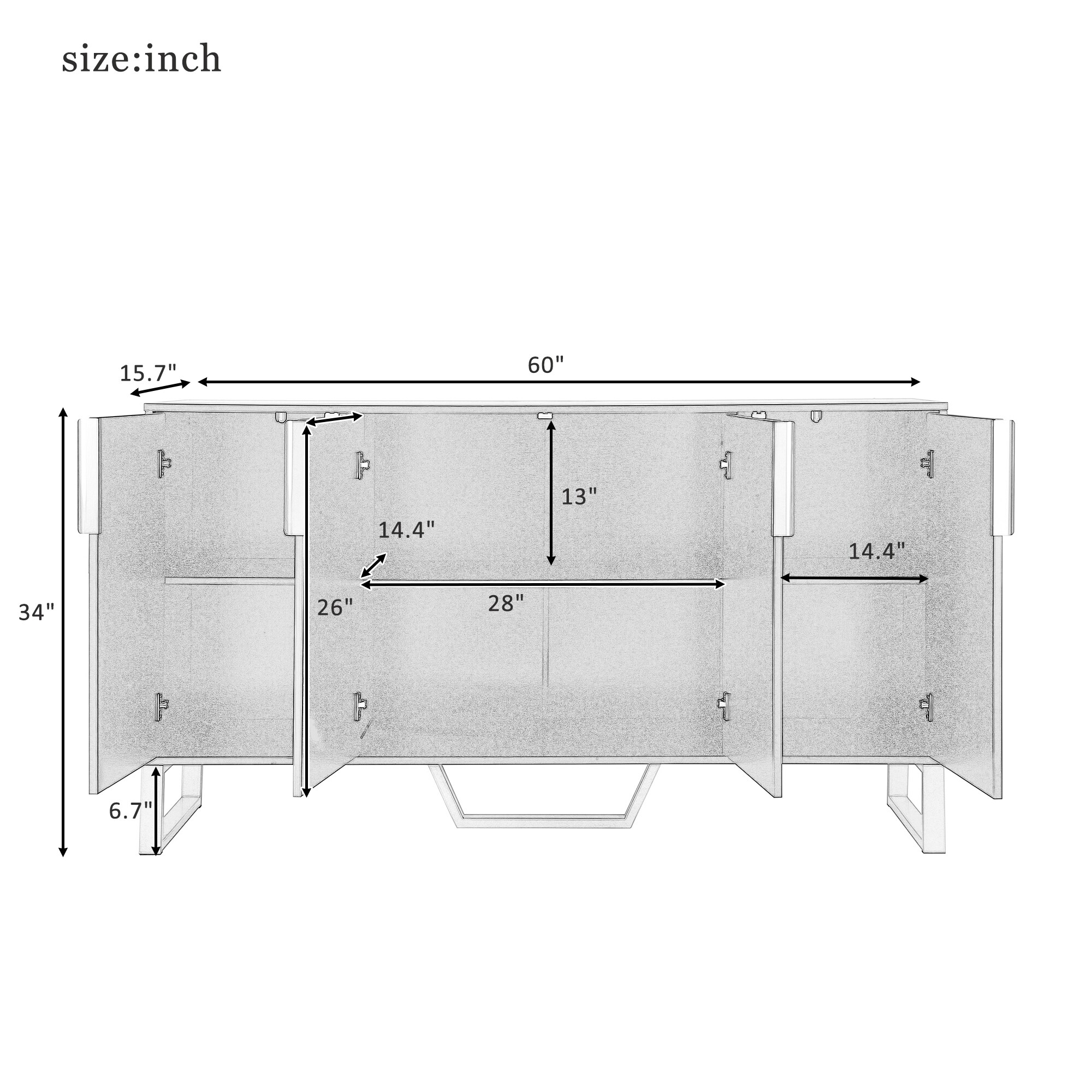JIMSMAISON JMTRSB02W Dining-Kitchen-Storarge - View #6