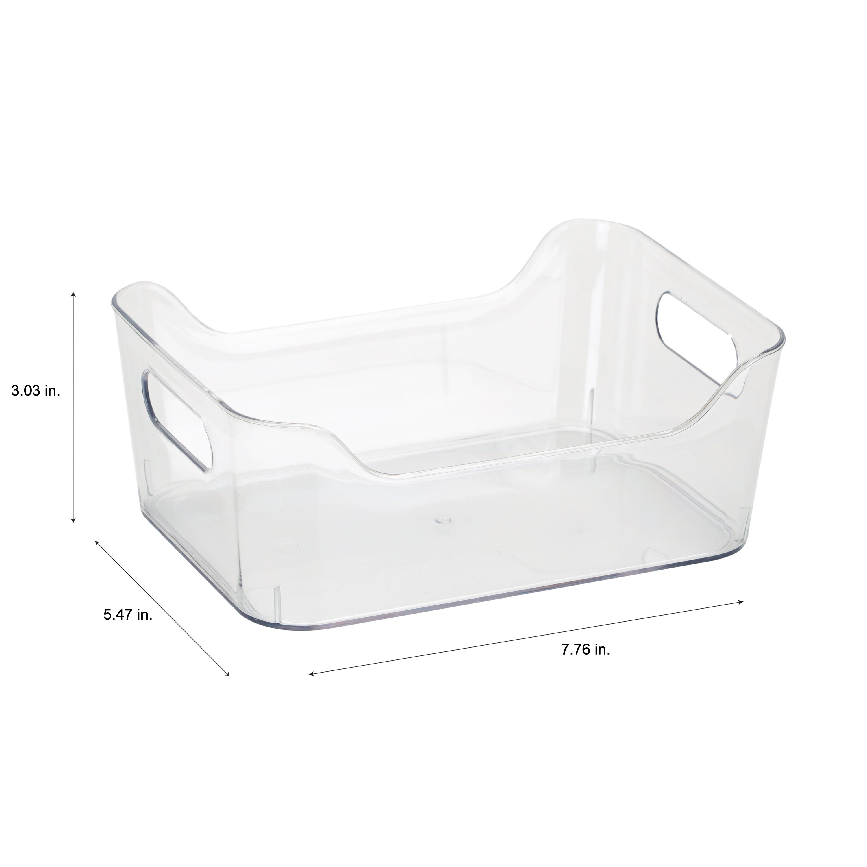 Simplify 7-in W x 5.5-in H x 7-in D Clear Plastic Bin in the Storage Bins &  Baskets department at