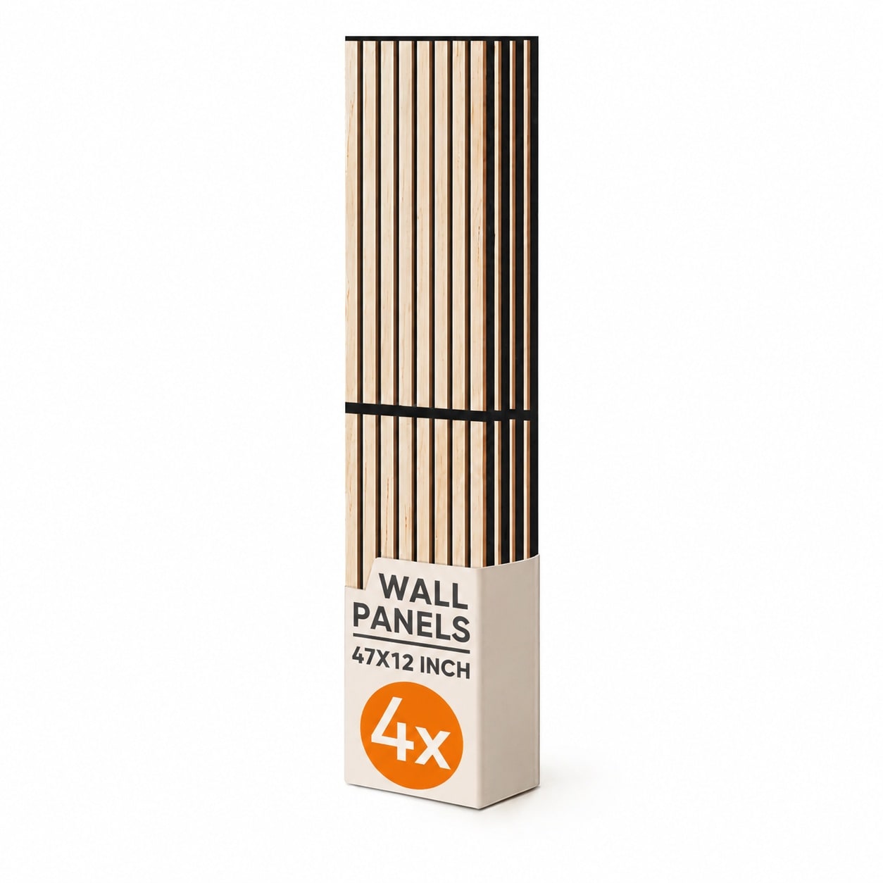 Aoibox  Foldable Acoustic Slat Wall Panels 48 x 12 6 in MDF Wood Texture Sound Absorbing Interior Decor Oak