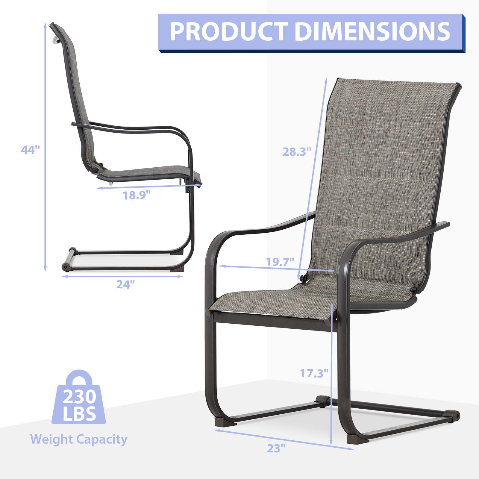 Aoodor A277-PCEKI Patio-Chairs - View #2