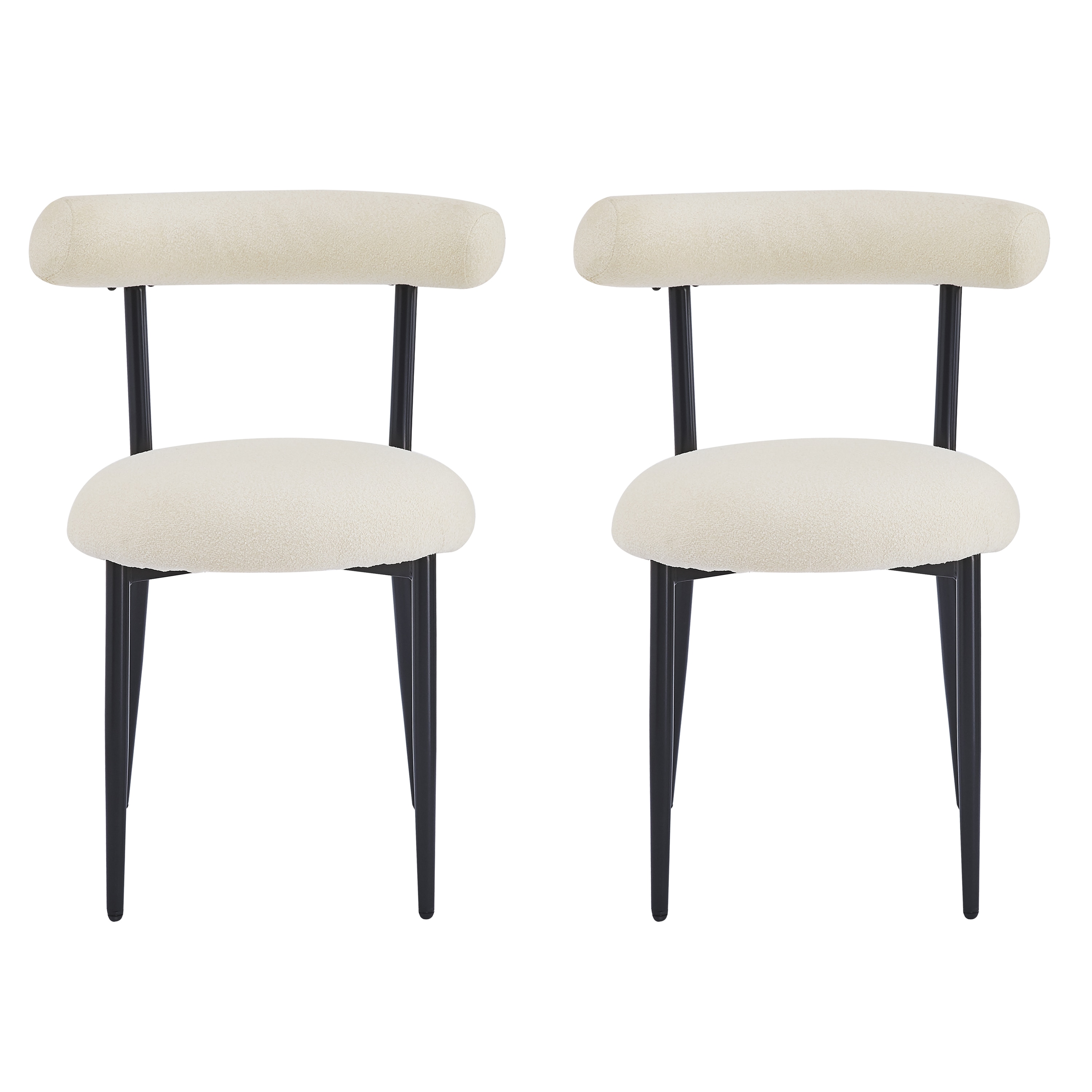 Best Selling Home Decor 319787 Set of 2 Contemporary/Modern Polyester Upholstered Dining Side Chair (Metal Frame)