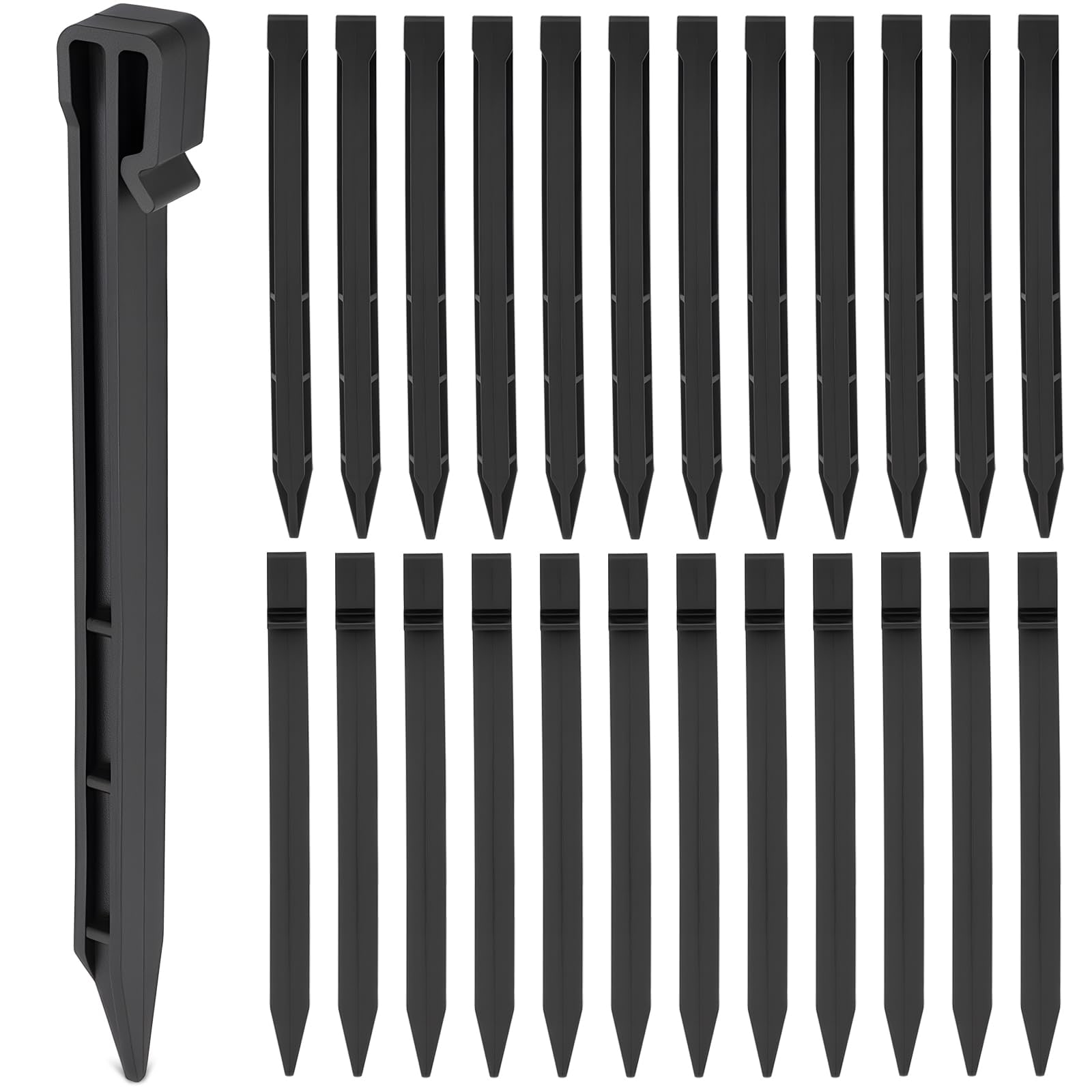 LAIFUCAM  Landscape Edging Garden Stakes Heavy Duty Plastic Yard Stake 10 Inch for Gardening Landscaping Borders Flower Beds Lawns Soil Ancho