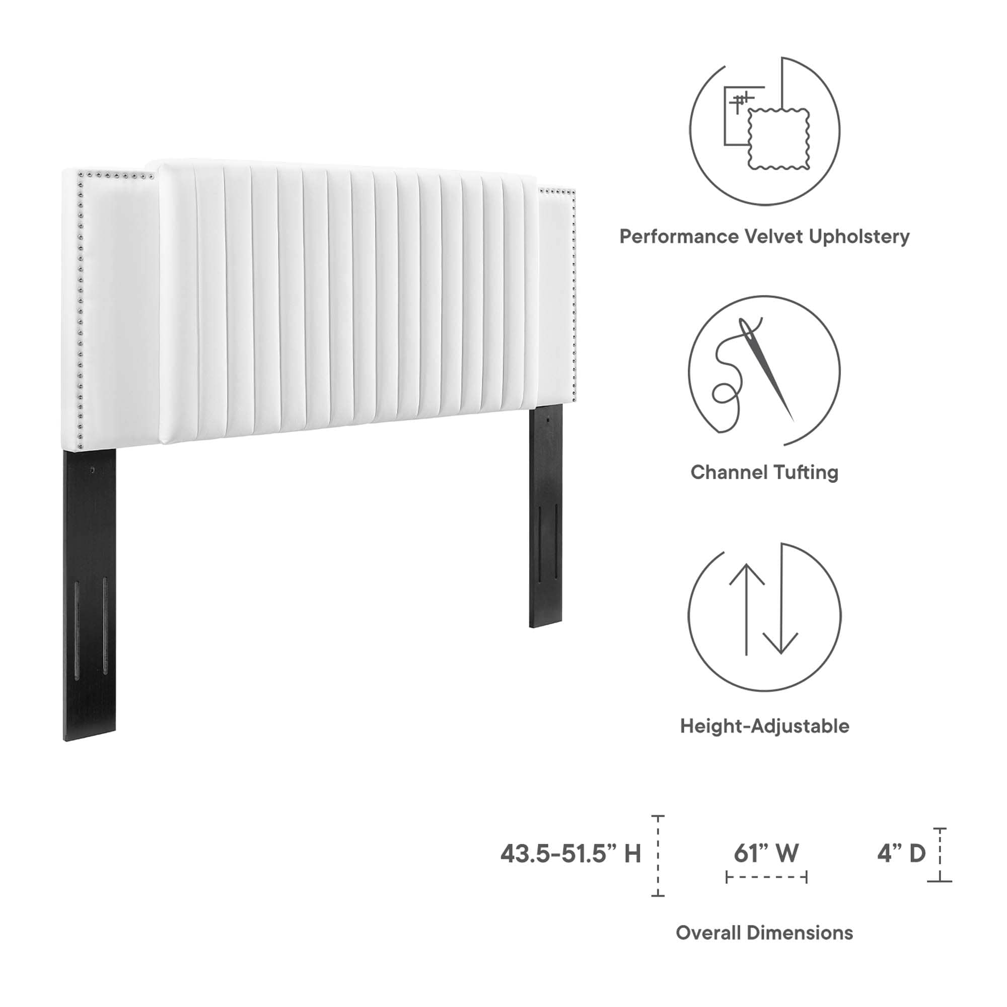 Modway MOD-6662-WHI Upholstered-Headboards - View #2