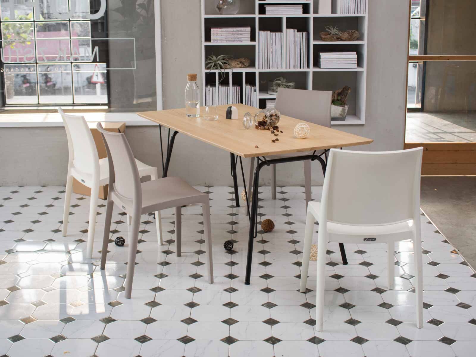 Lagoon Sensilla 4-Piece Stackable Gray Dining Chair Set