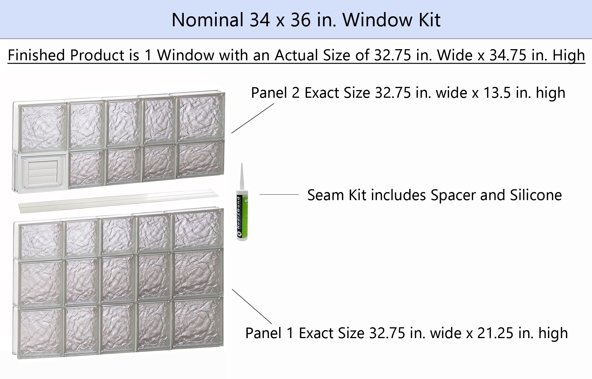 REDI2SET D3436IS Glass-Block-Windows - View #2