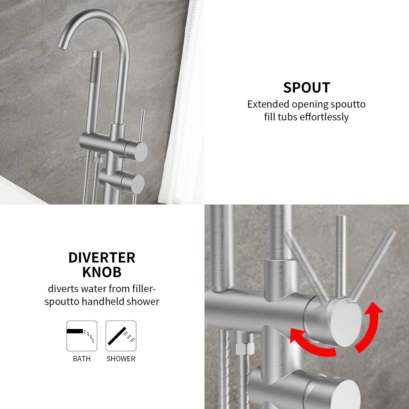 Flynama W108363585-E Roman-Tub-Faucets - View #2