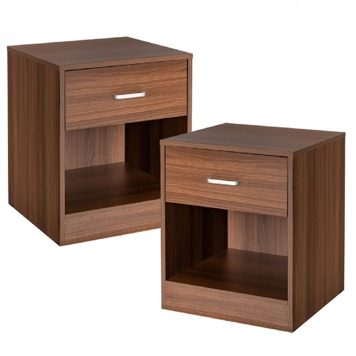 WELLFOR HW-HLY-62966BN Set of 2 Brown Nightstand