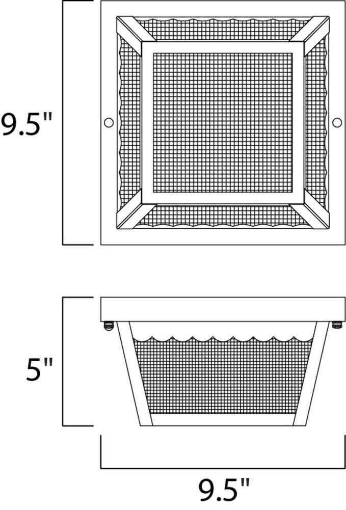 Maxim Black Frosted Glass 2-Light Outdoor Ceiling Mount