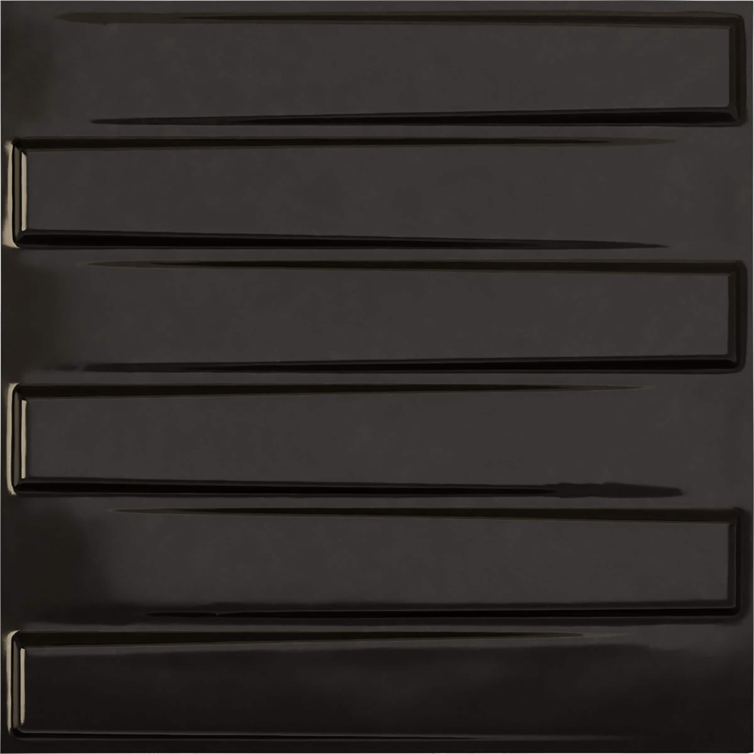 Ekena Millwork WP20X20KYECA-CASE-12 19-5/8-in x 19-5/8-in Embossed Paintable/Stainable Black PVC Wall Panel ( 12 -Pack, Covers 32.04-sq ft )
