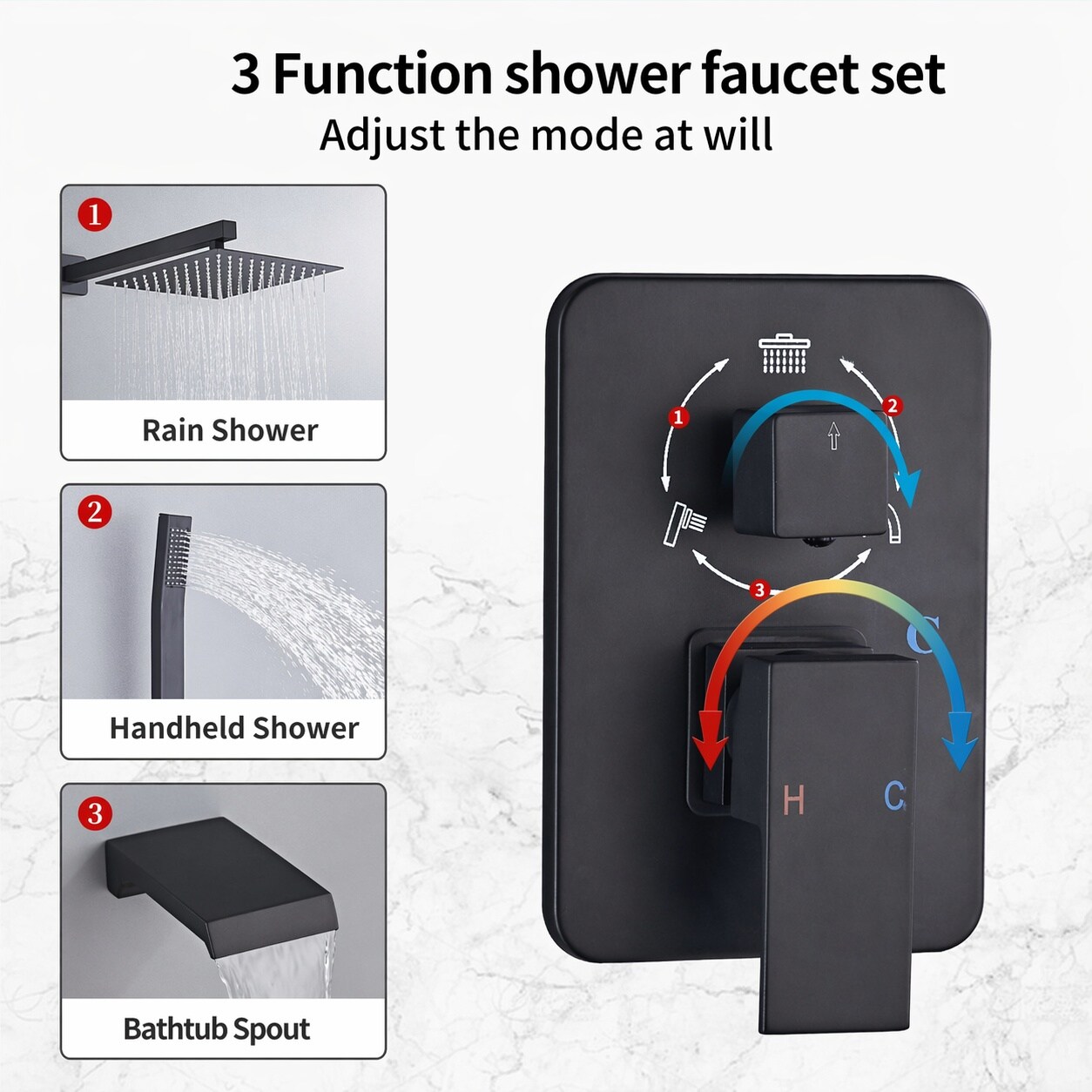 Yichuhaoxi LYI0705Y109 Showerhead-Bar-Panels - View #6