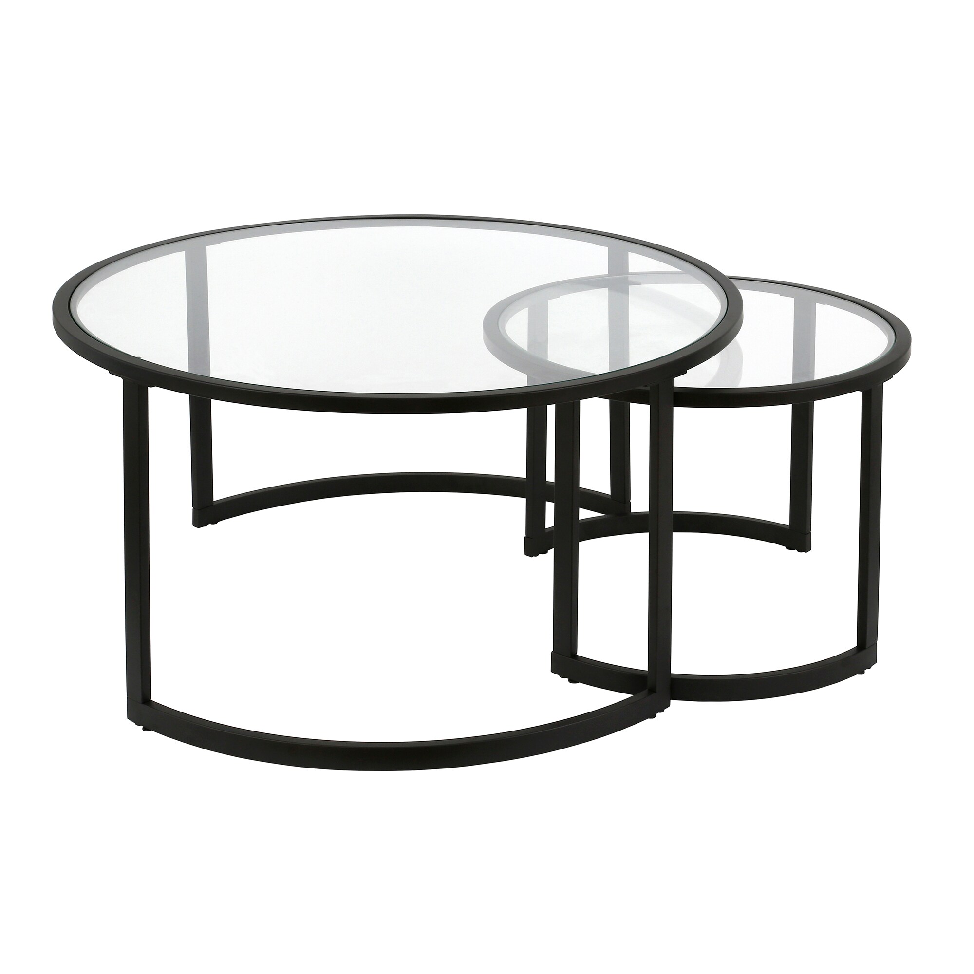 Hailey Home Mitera Blackened Bronze Glass Modern Coffee Table in the ...