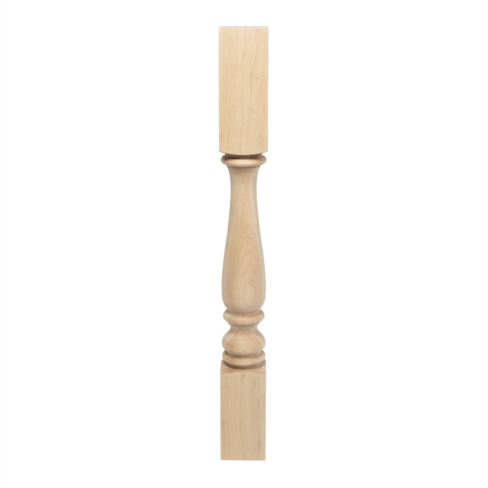 Unfinished Hard Maple Traditional Kitchen Island Legs, Set of 4