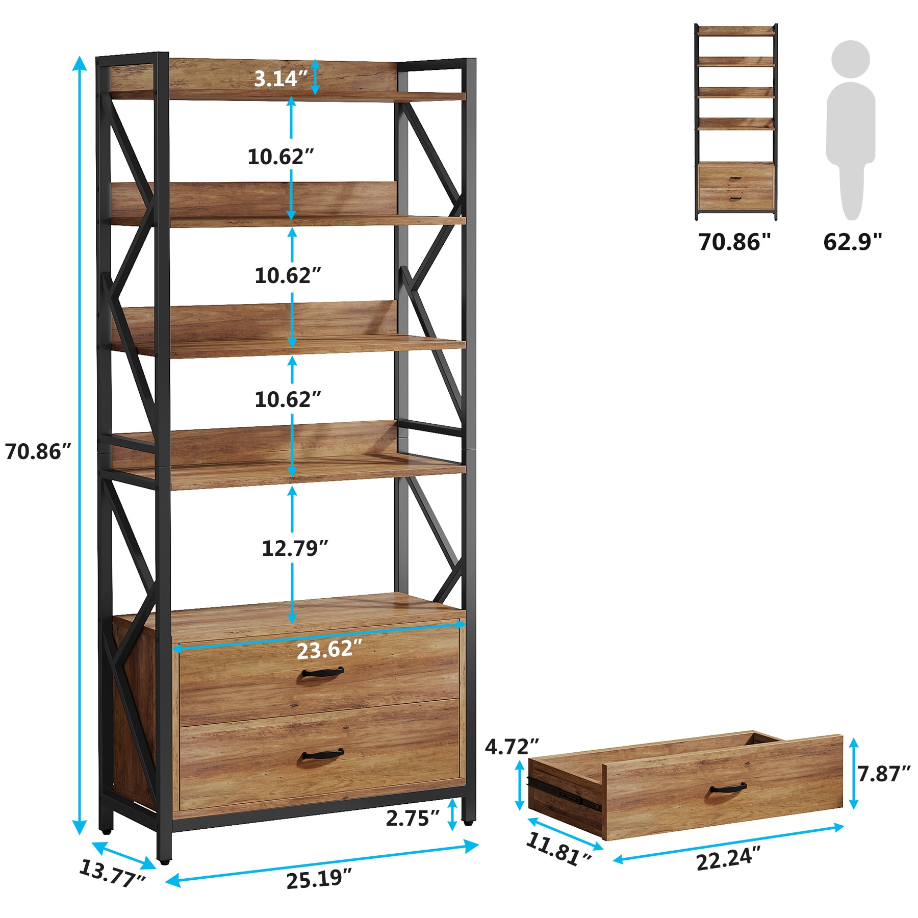 Tribesigns HOGA-F1609 bookcases - View #6