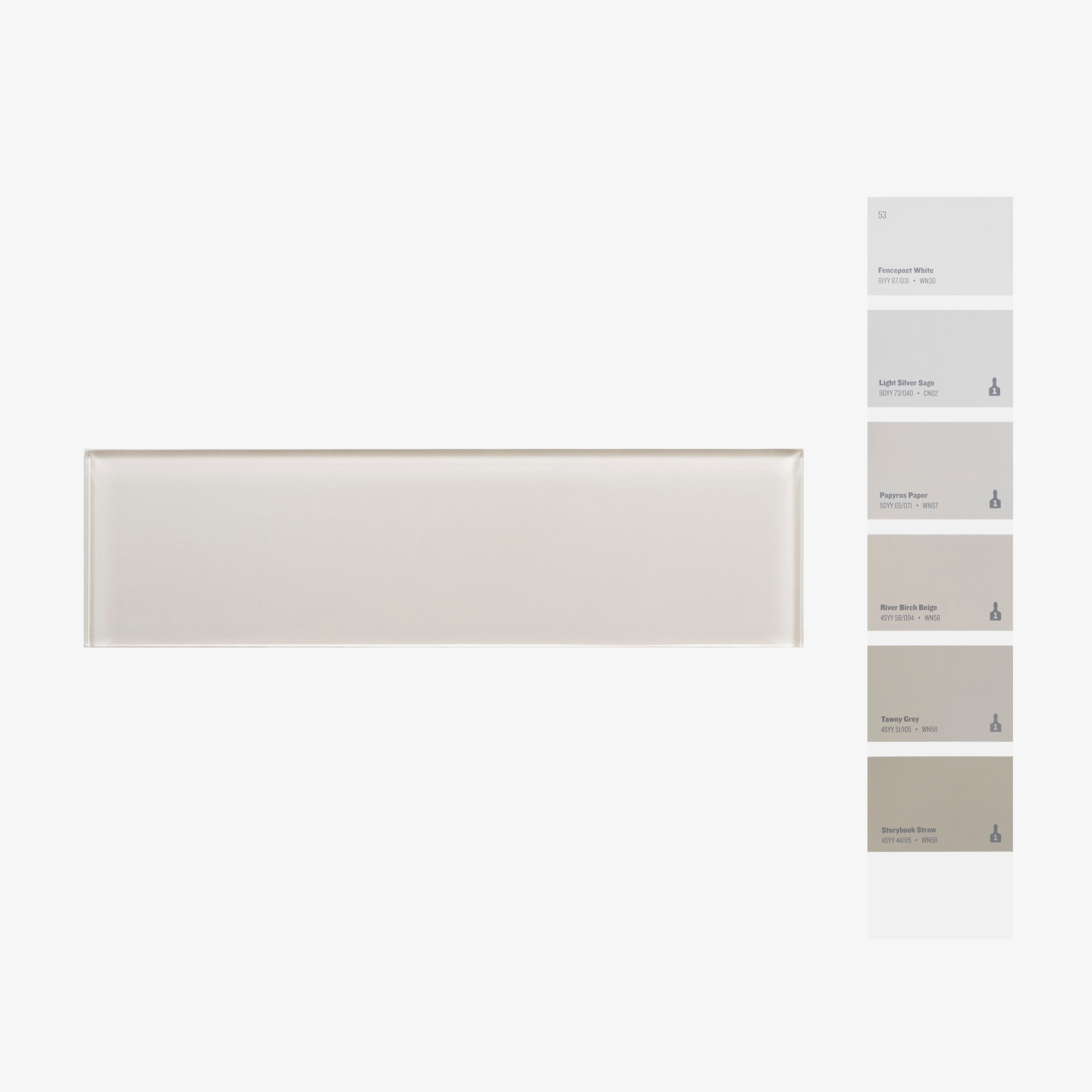 Ivory Polished Glass Subway Tile for Walls and Backsplashes