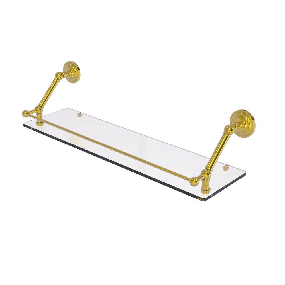 Allied Brass PQN-1-30-GAL-PB Prestige Que New Polished Brass Wall mount Bathroom Shelf ( 30-in x 8-in x 8-in )