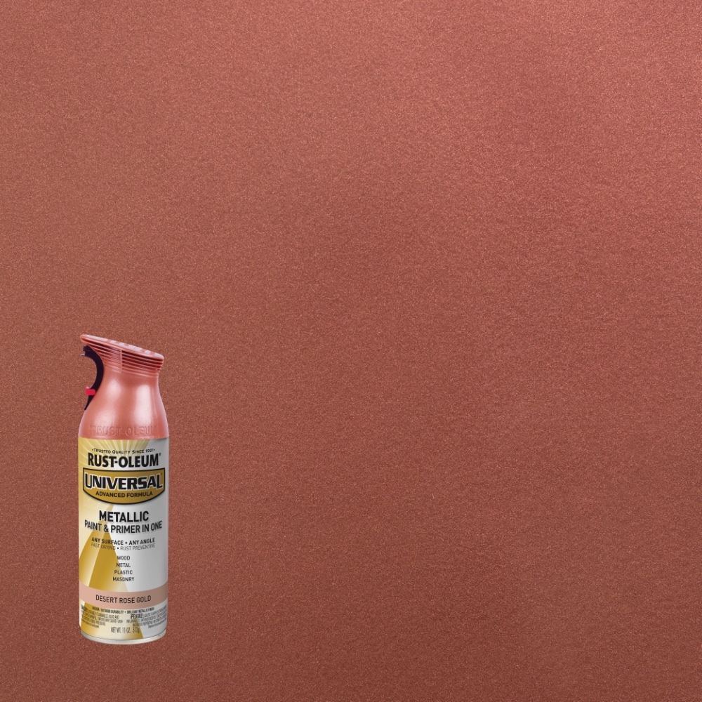Rust-Oleum 342919 Universal Gloss Desert Rose Gold Metallic Spray paint and primer in one ( NET WT. 11.0-oz )