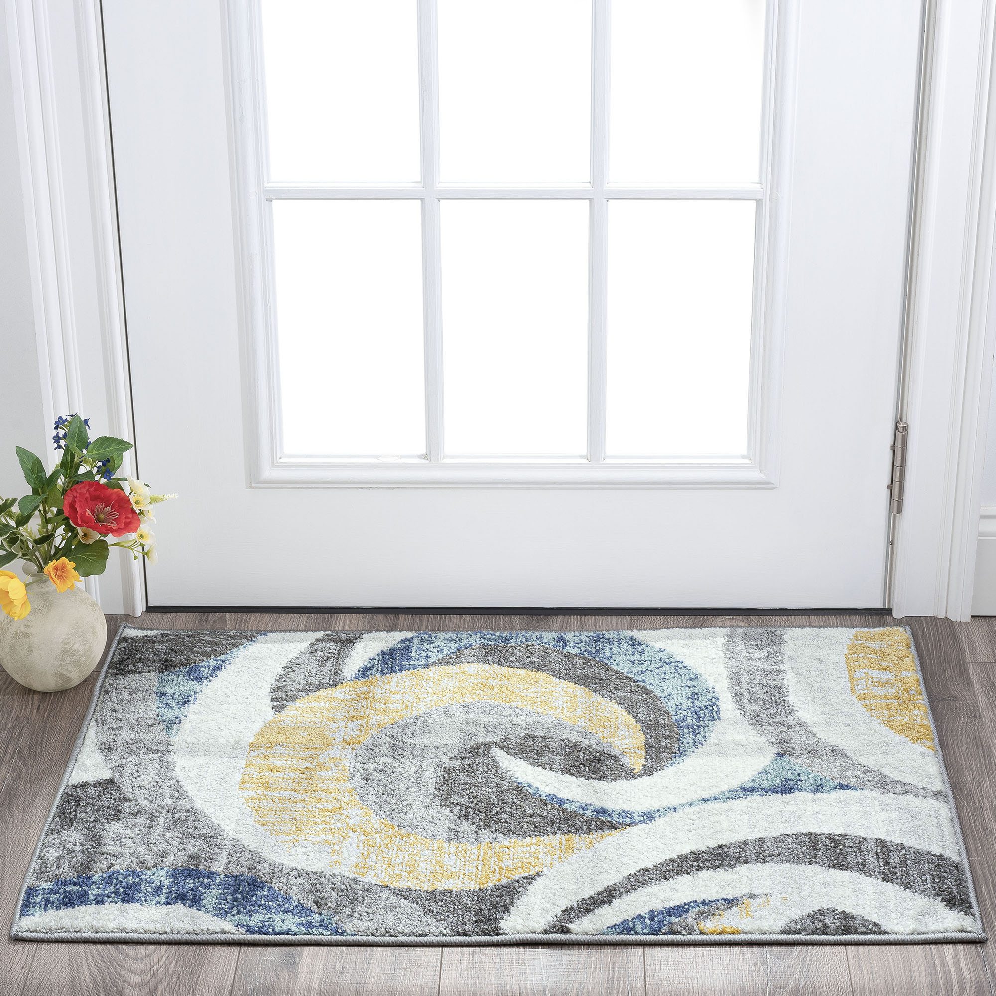 Tayse JZE1411 2X3 Jaize 2 x 3 (ft) Loomed Polypropylene Gold Rectangular Indoor Throw rug