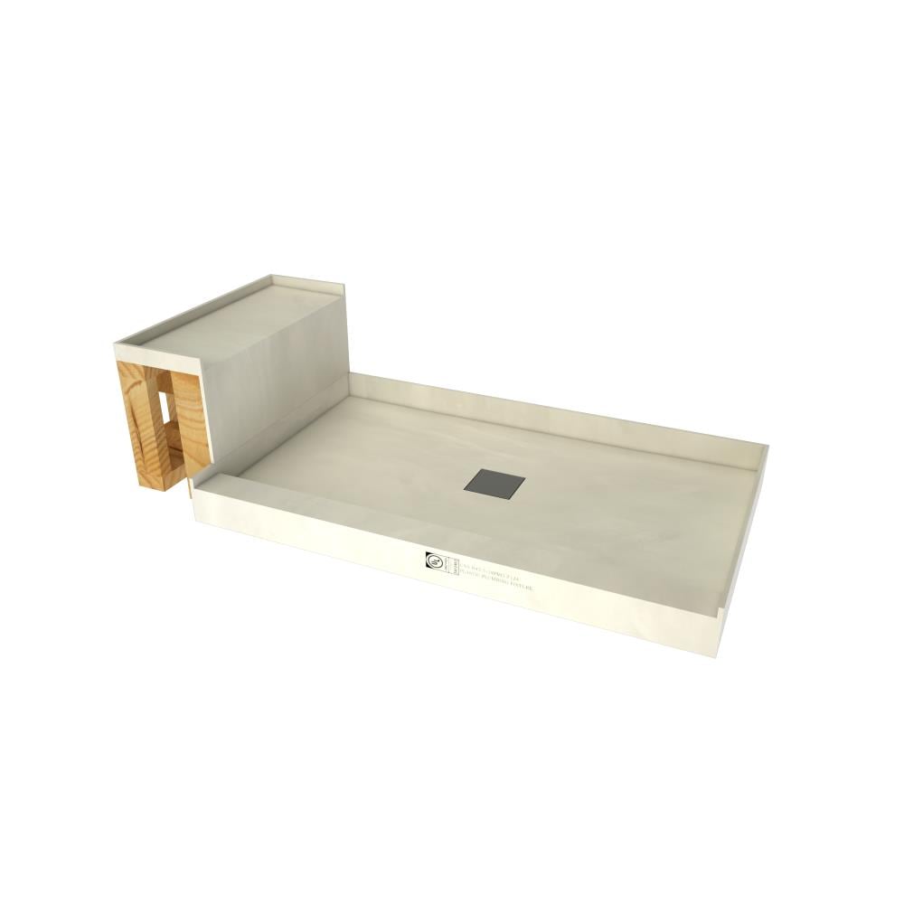 Tile Redi WD3460C-RB34-KIT 34-in W x 72-in L x 17.75-in H Made For Tile Rectangle Shower Pan Base (Center Drain)