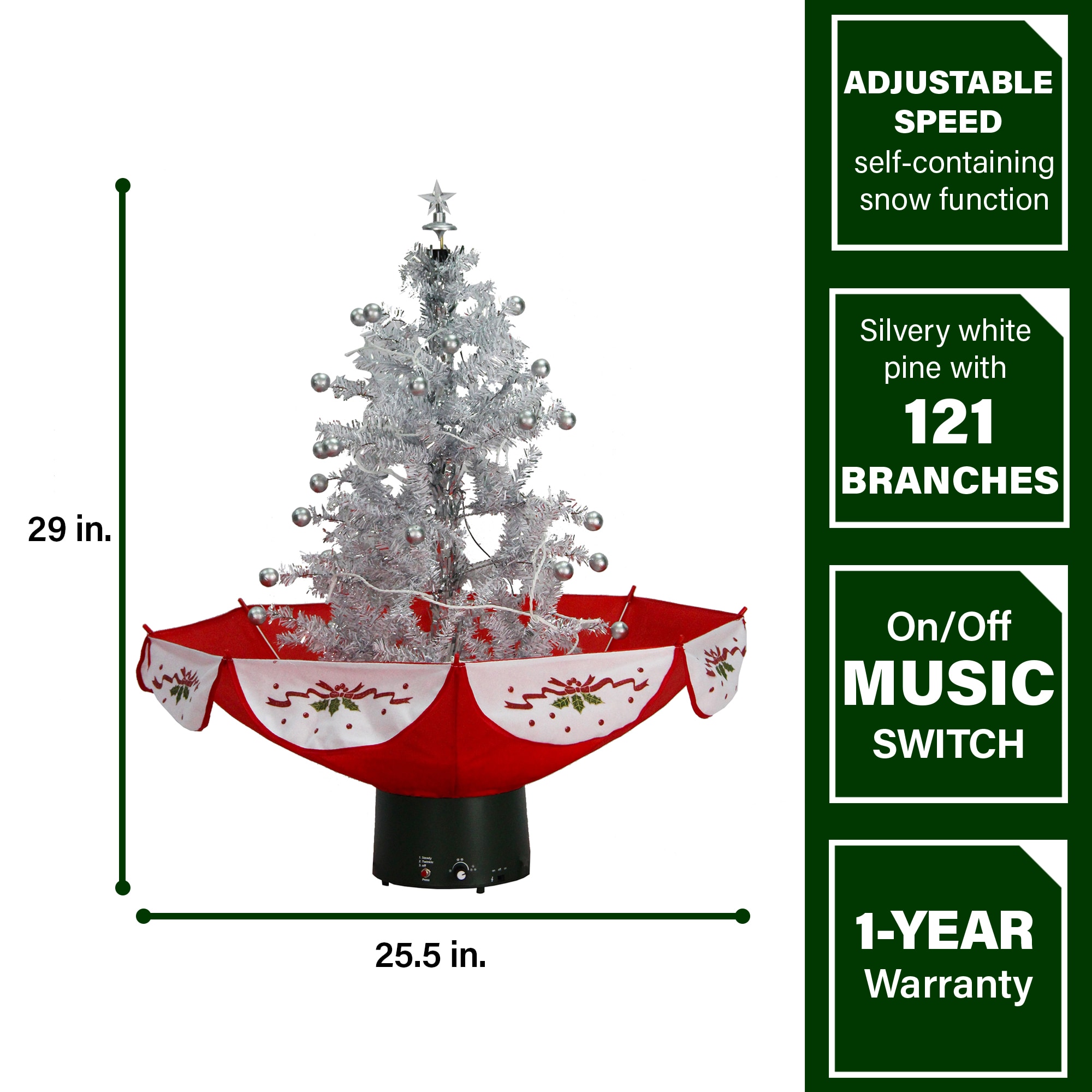 Fraser Hill Farm FSTR029A-WHT Table-Christmas-Decorations - View #3