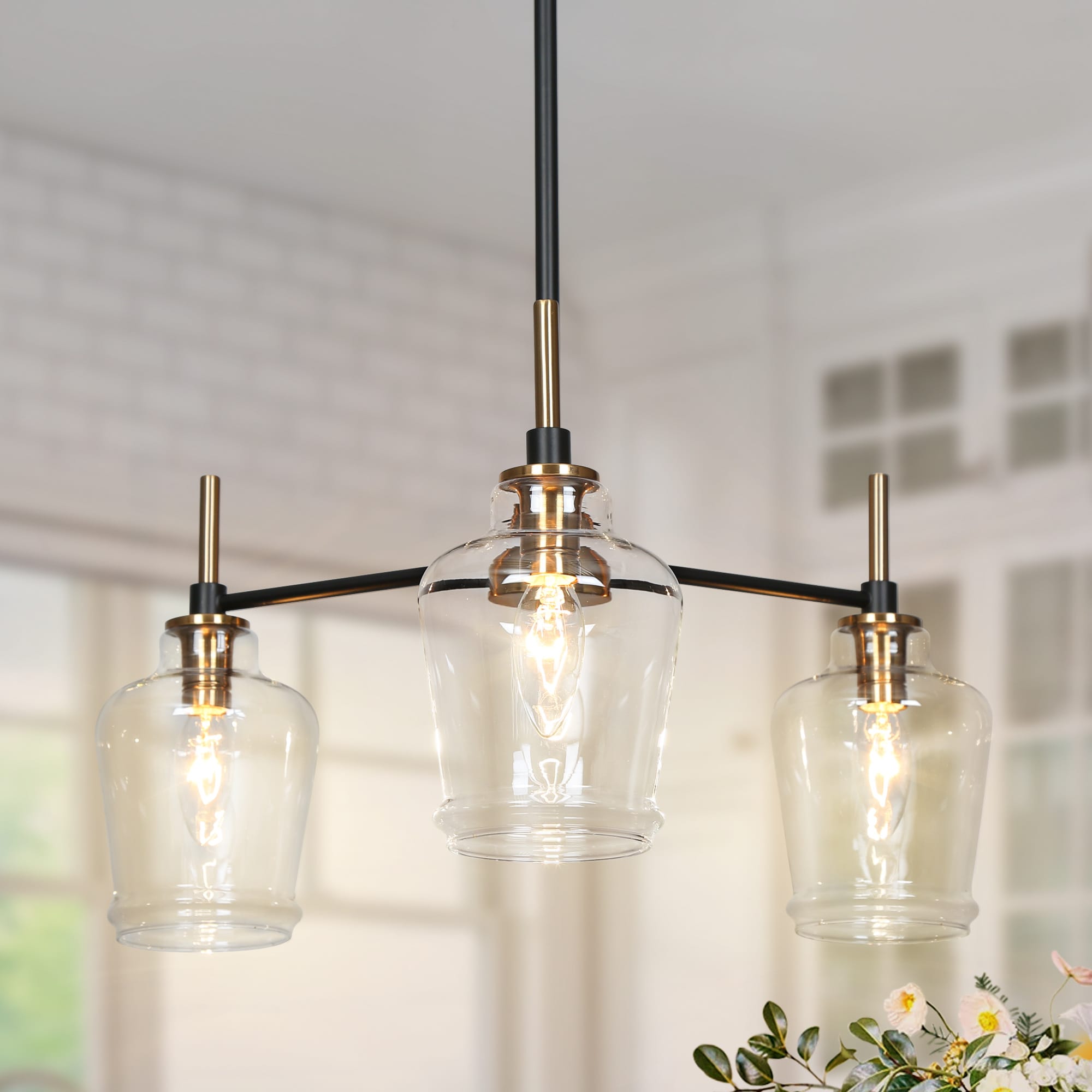 ZEVNI L3BNZQUUW82C3S38 Dennie 3.0 -Light Multiple finishes Black Modern/contemporary For Use in Bedrooms, Dining Rooms, Foyers, Kitchens, Living Rooms Chandelier