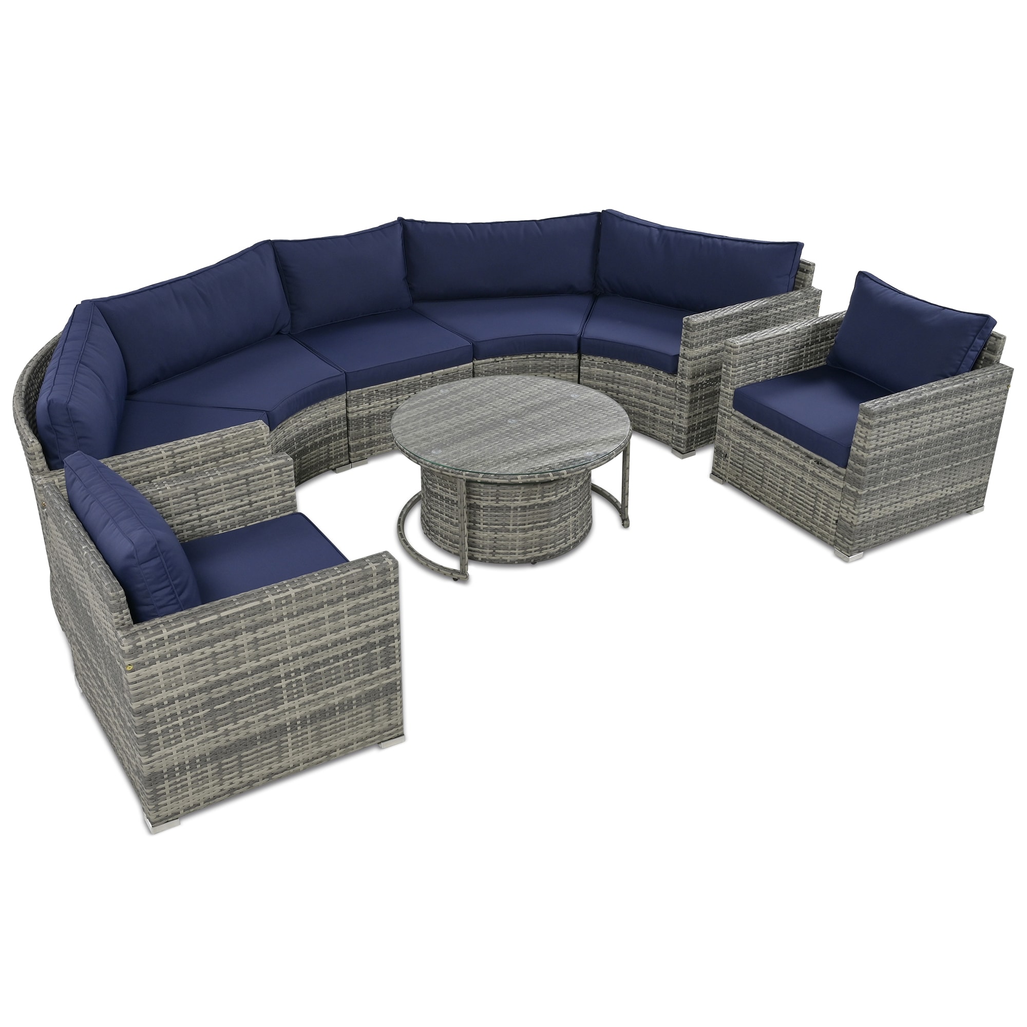 SINOFURN SYA330107GY Patio-Conversation-Sets - View #3