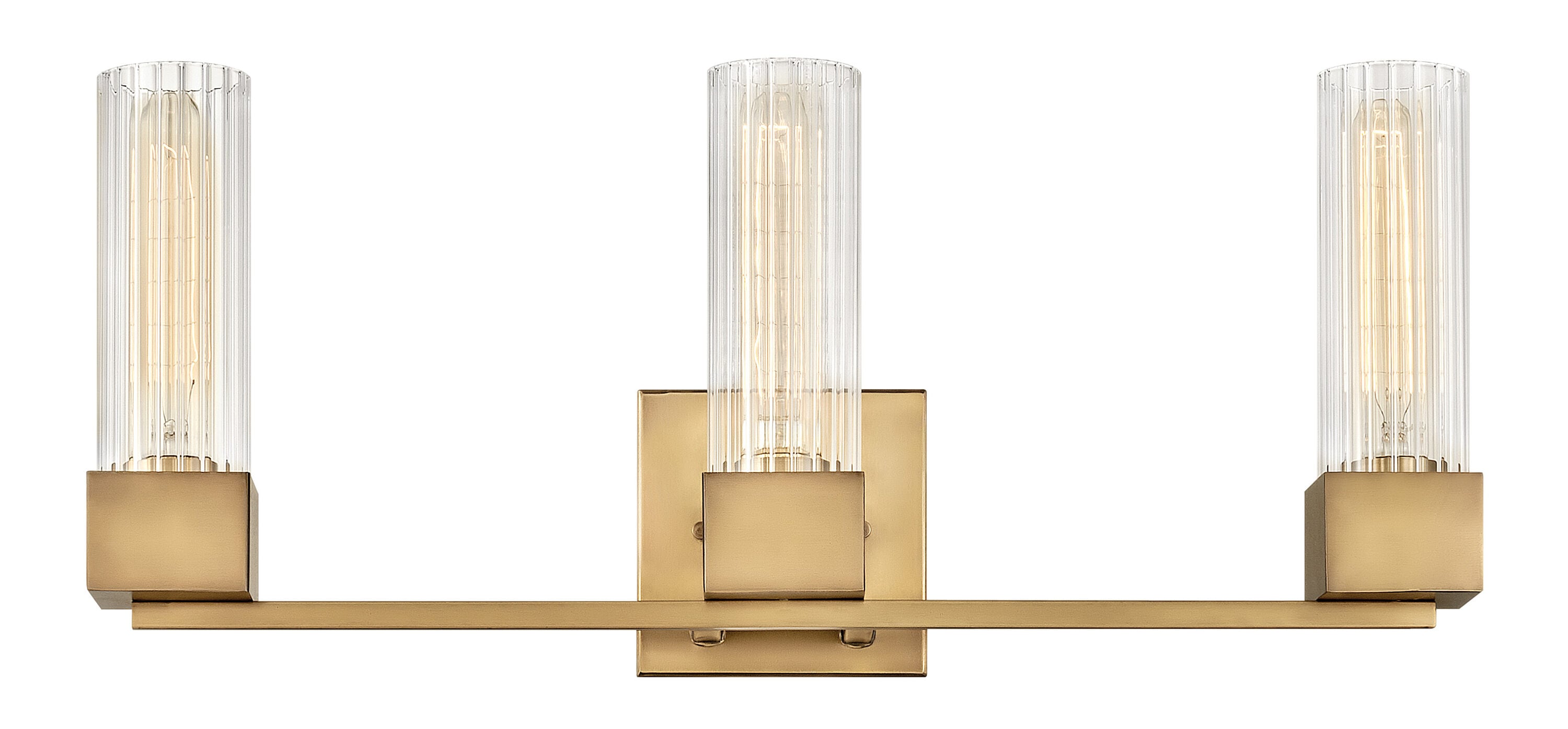 Hinkley Xander 23-in 3 -Light Antique Gold Modern/contemporary Vanity light 5662976 Sansujyuku sansujyuku.com