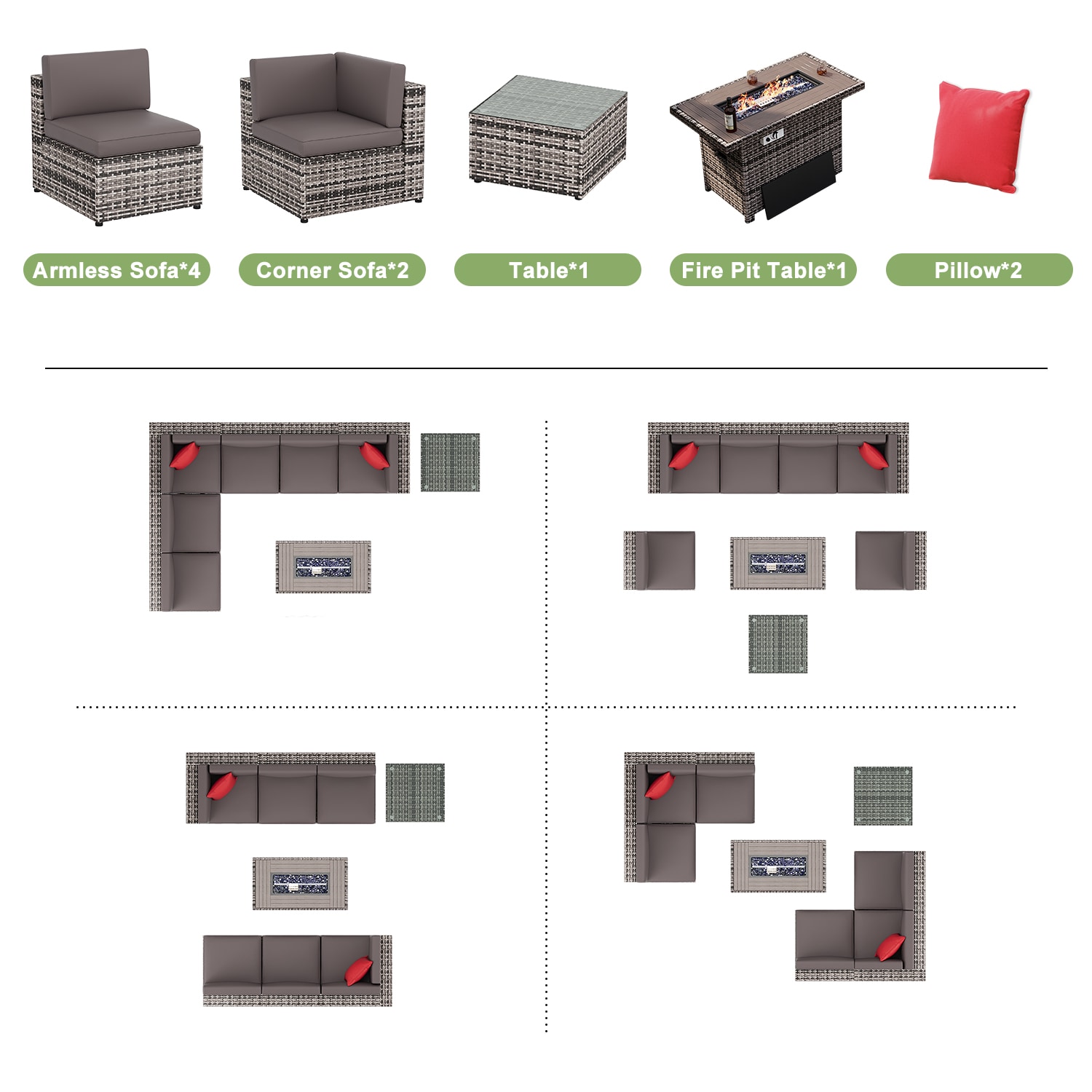 Bapipro BP3508G17 Patio-Conversation-Sets - View #7