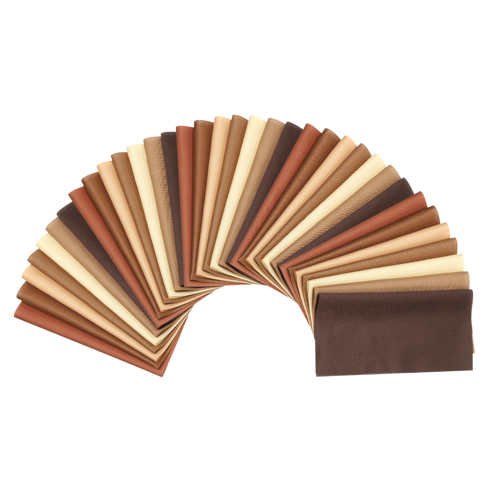 PATIKIL 35pcs Cotton Fabric Bundles 10 x 10-Inch Fat Quarter Solid Color Precut Fabric Squares for Sewing Patchwork Quilting DIY Crafts Brown