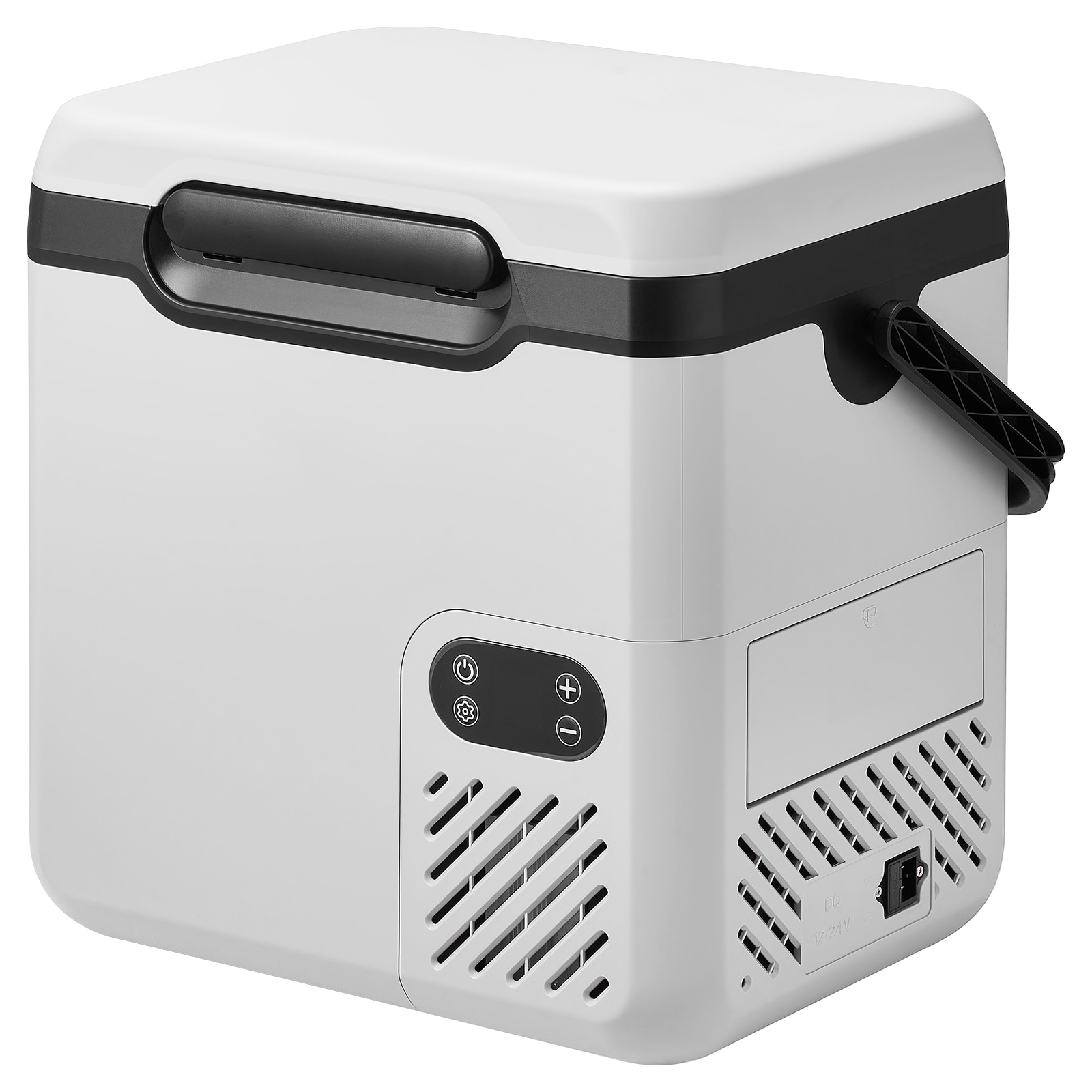 VEVOR 12 Volt Refrigerator 19 QT/ 18L Car Fridge Portable Electric Freezer Compressor with Handle 12V/24V DC 100-240V AC -4 degrees Fahrenheit to 68 degrees Fahrenheit/ -20 degrees Celsius to 20 degrees Celsius for Truck Van RV SUV Boat Travel Camping