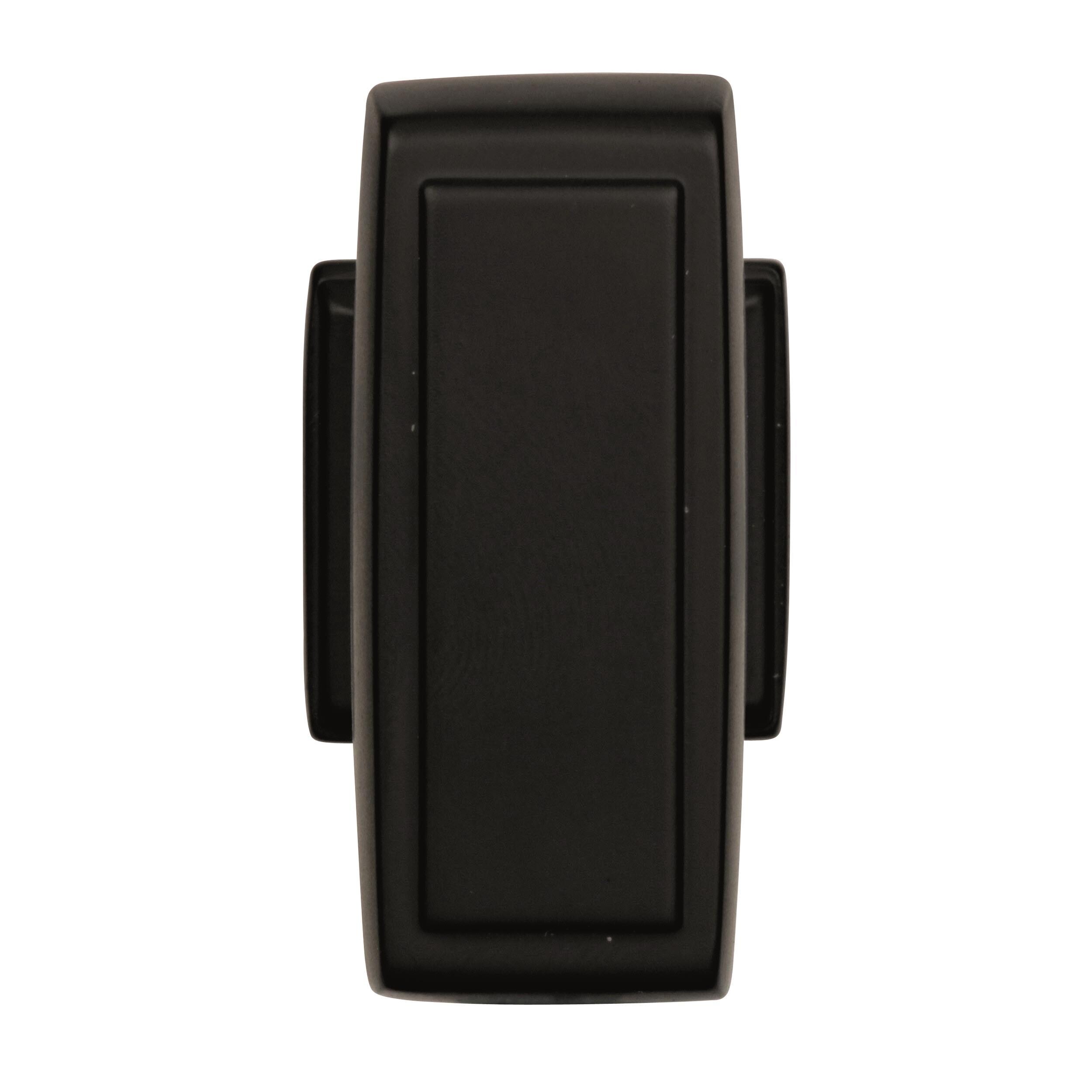 Black Bronze Rectangular Cabinet Knob with Mounting Hardware