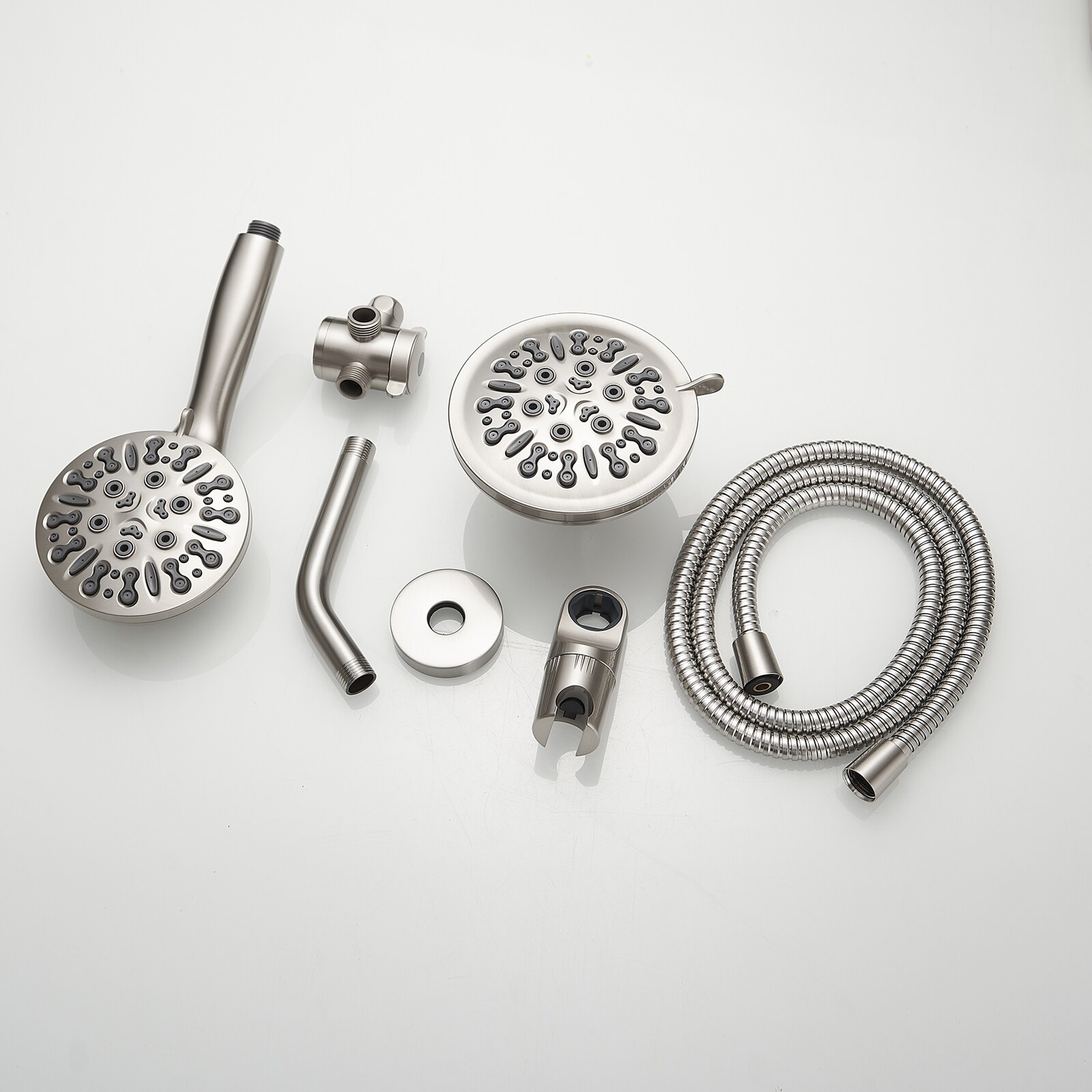 Brushed Nickel Dual Function Handheld Rain Shower Faucet Set