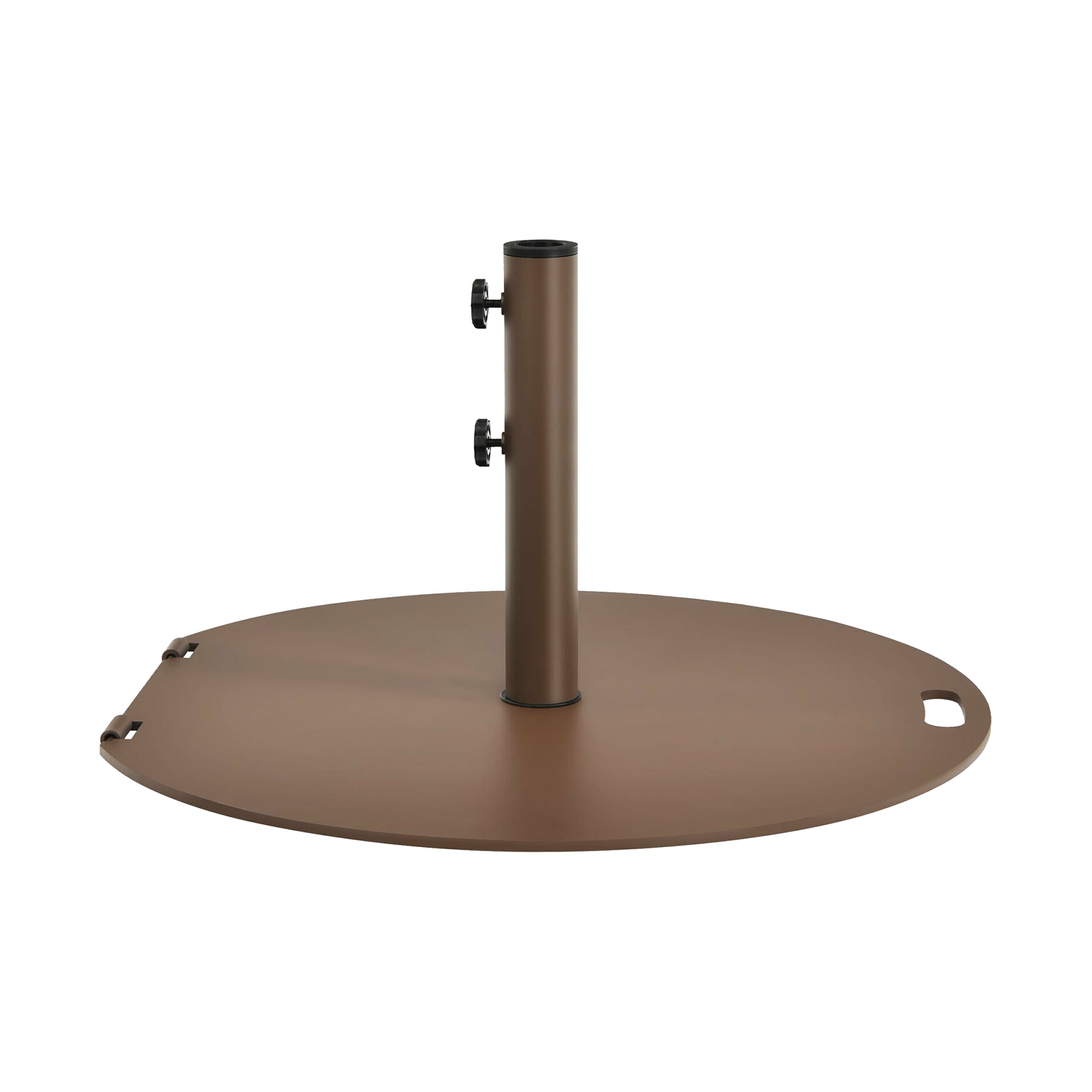 WELLFOR TDJ10825 CW Umbrella Base with Wheels Brown Patio Umbrella Base