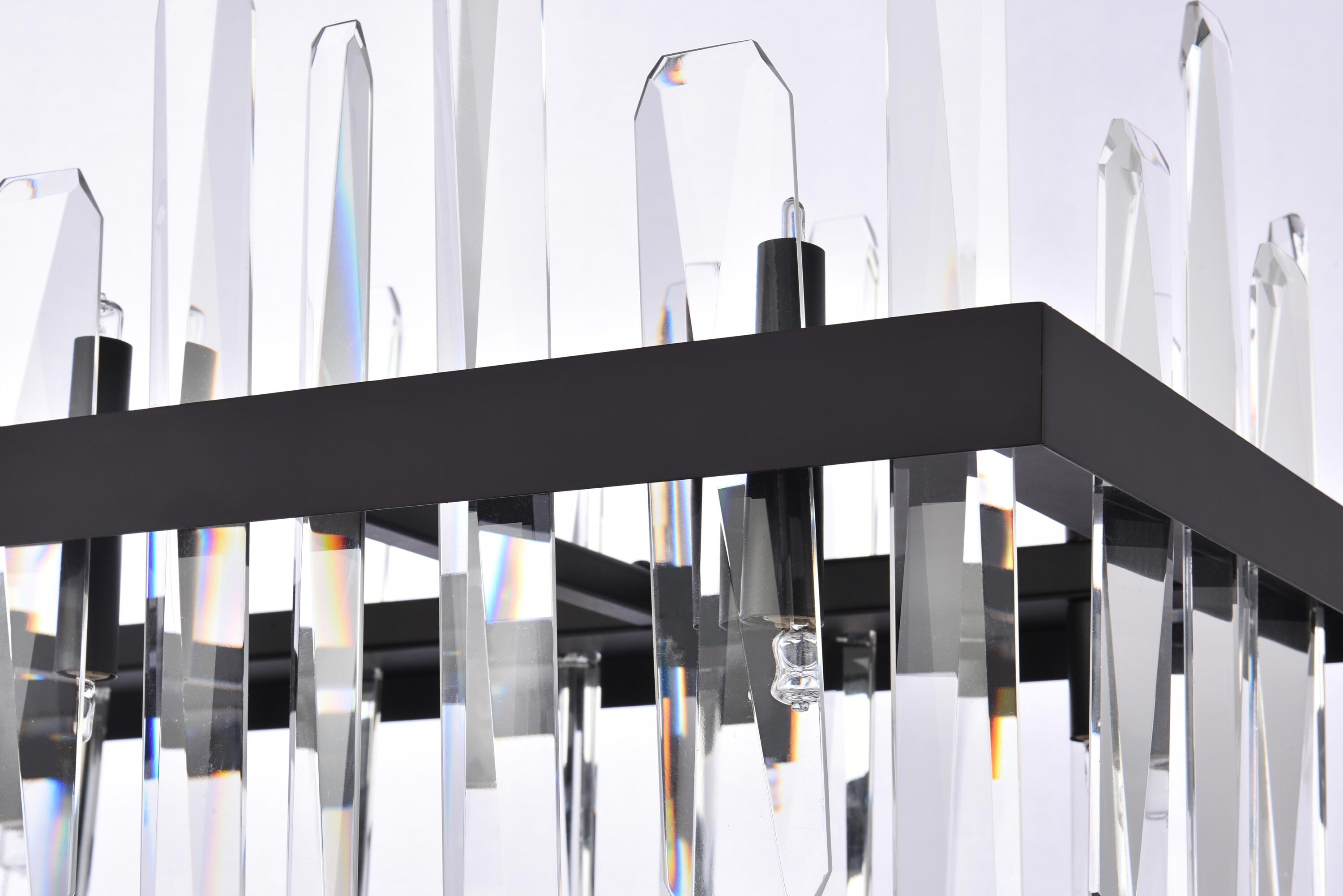 Serena Modern Black Crystal 16-Light Chandelier with Dimmable Feature