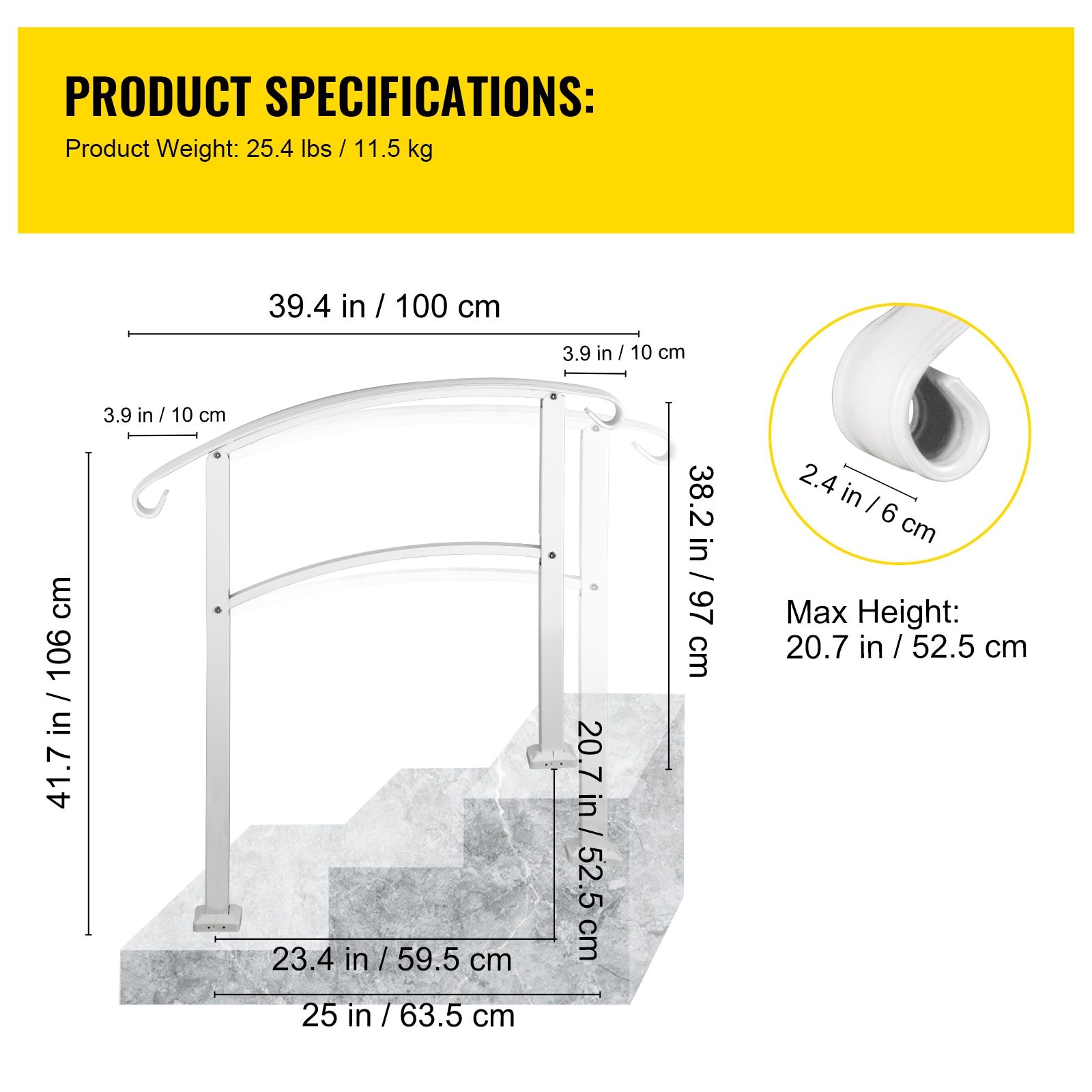 VEVOR SCLTFS3BBSLG00036V0 railings - View #8