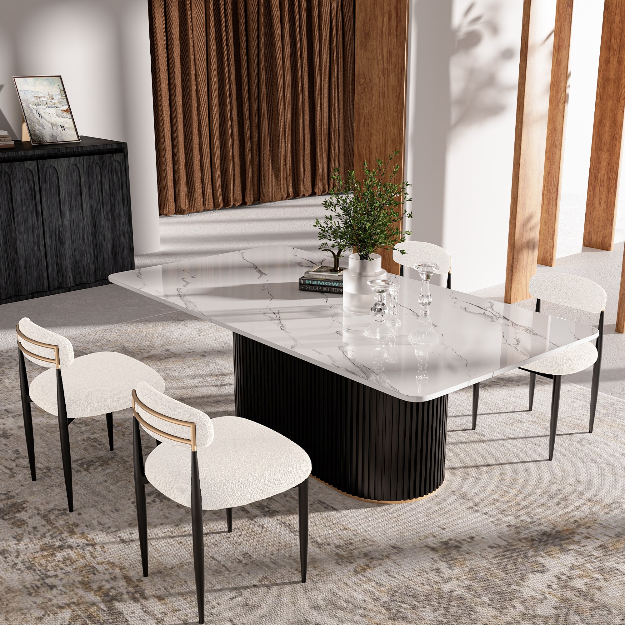 FARATI D2006ALDTC-WT-WT-4 Dining-Sets - View #7