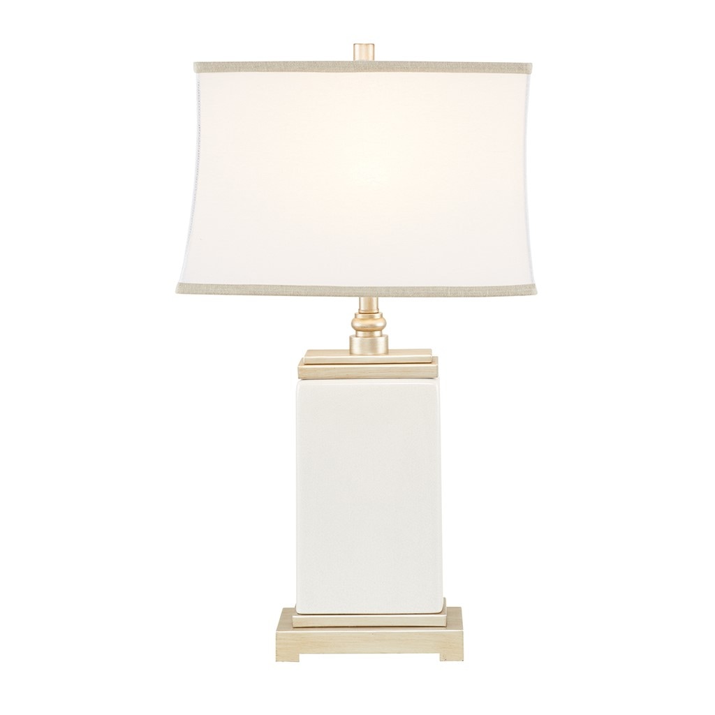 Gracie Mills 5200-351SPM Debbie Ceramic Table Lamp with Antique Silver Accents