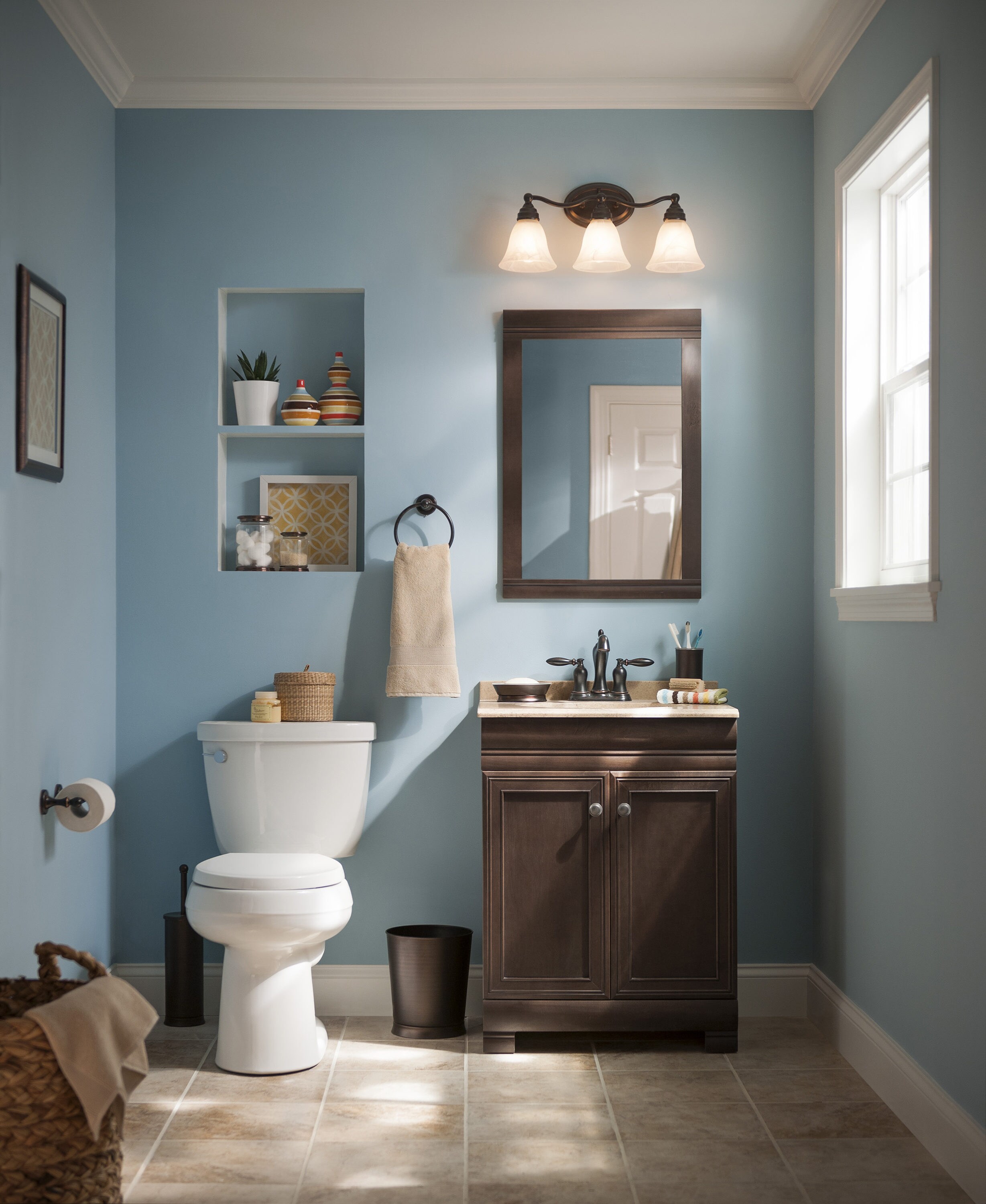 Style Selections Windell 24-in Auburn Single Sink Bathroom Vanity with ...