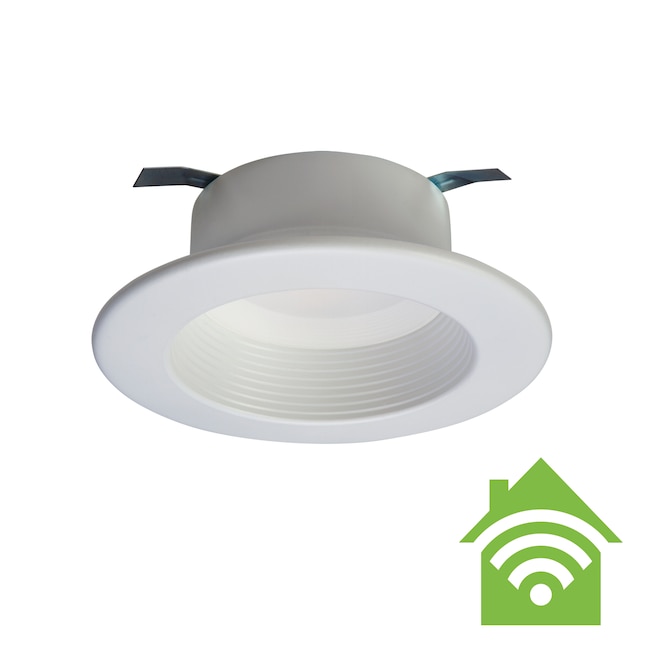 Halo 4 In Remodel Or New Construction White Ic Baffle Canless Recessed Light Kit The Kits Department At Com - Canless Recessed Lights For Sloped Ceiling