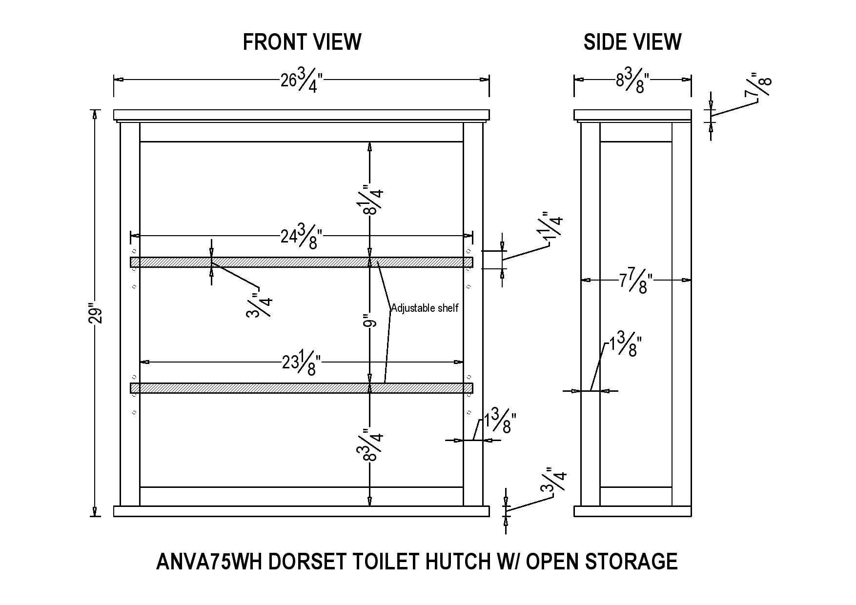 Alaterre Furniture 27-in x 29-in x 9-in White Wood Wall-mount Linen ...