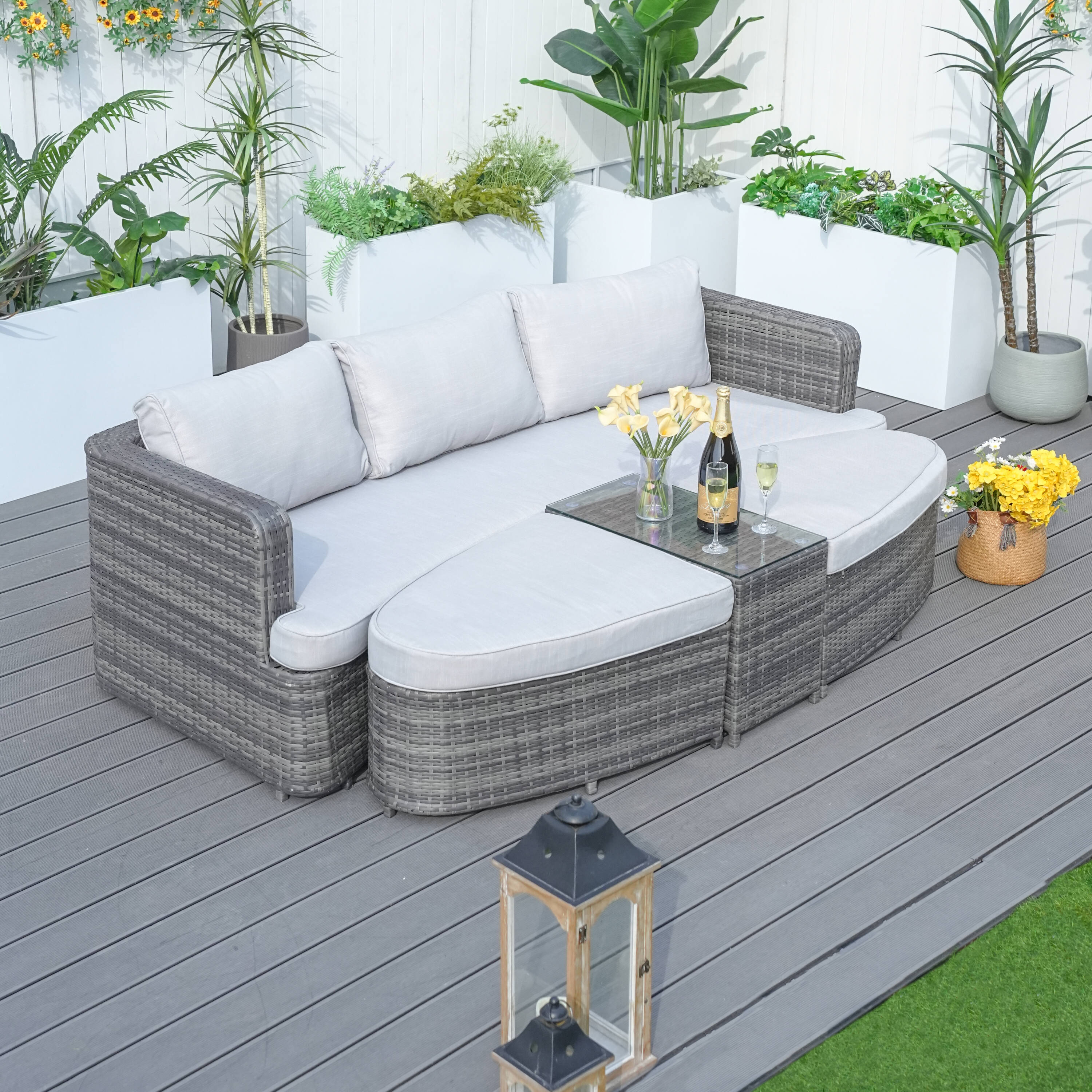 Direct Wicker DWL-N1202-GR Patio-Conversation-Sets - View #3