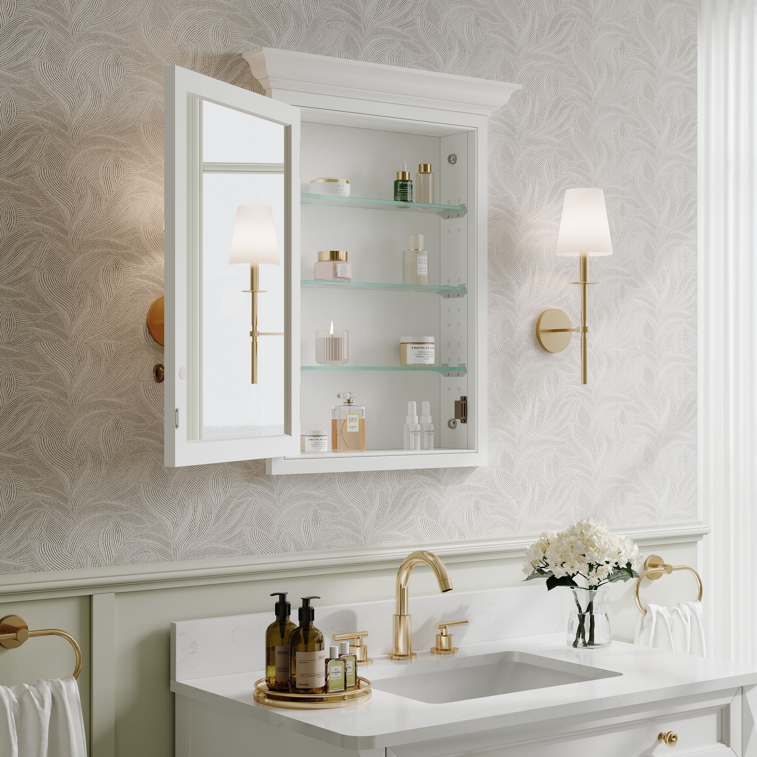 WELLFOR EXMC2030RD Bathroom-Medicine-Cabinets - View #12
