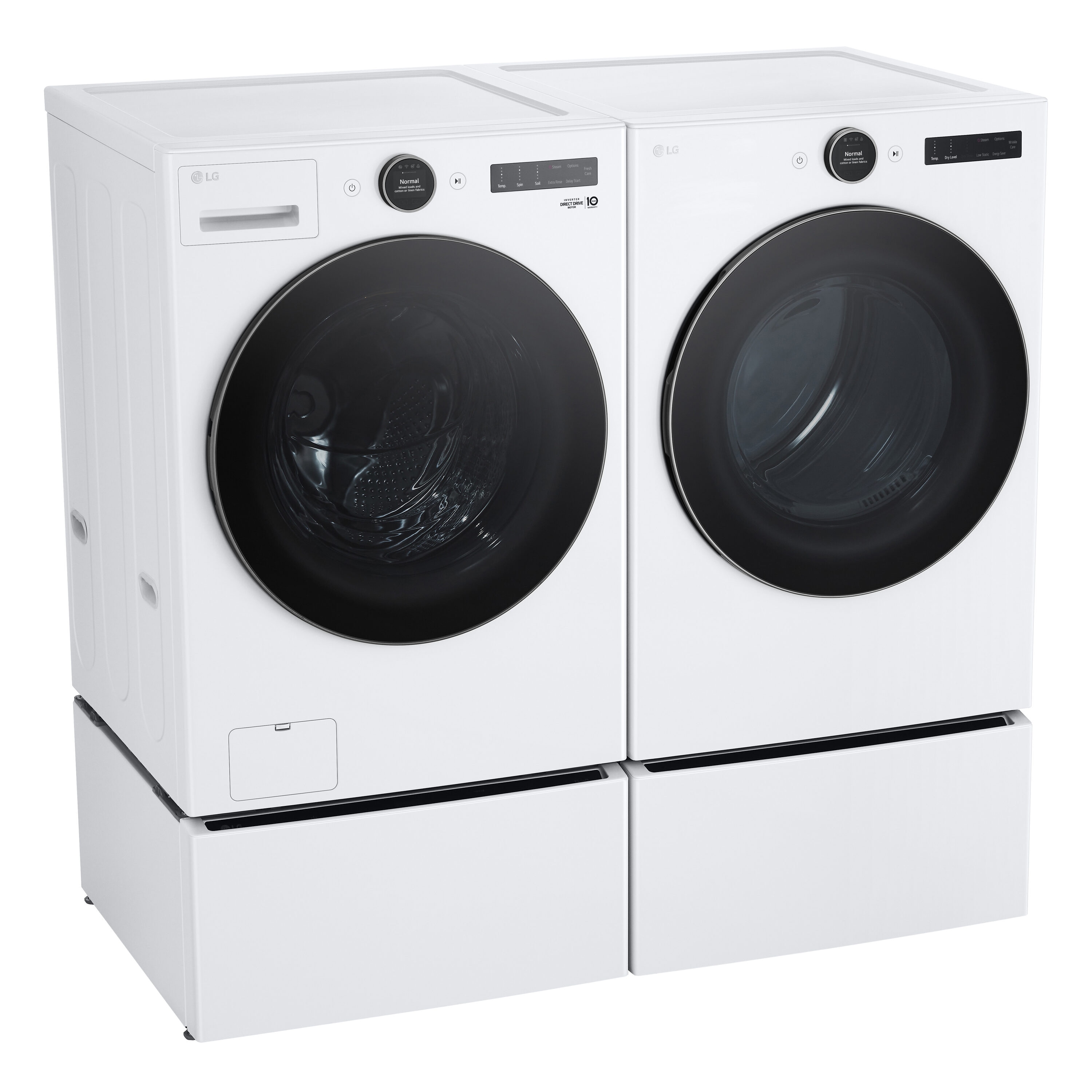 LG Ventless Heat Pump 4.2-cu ft Stackable Ventless Smart Electric Dryer  (White) ENERGY STAR