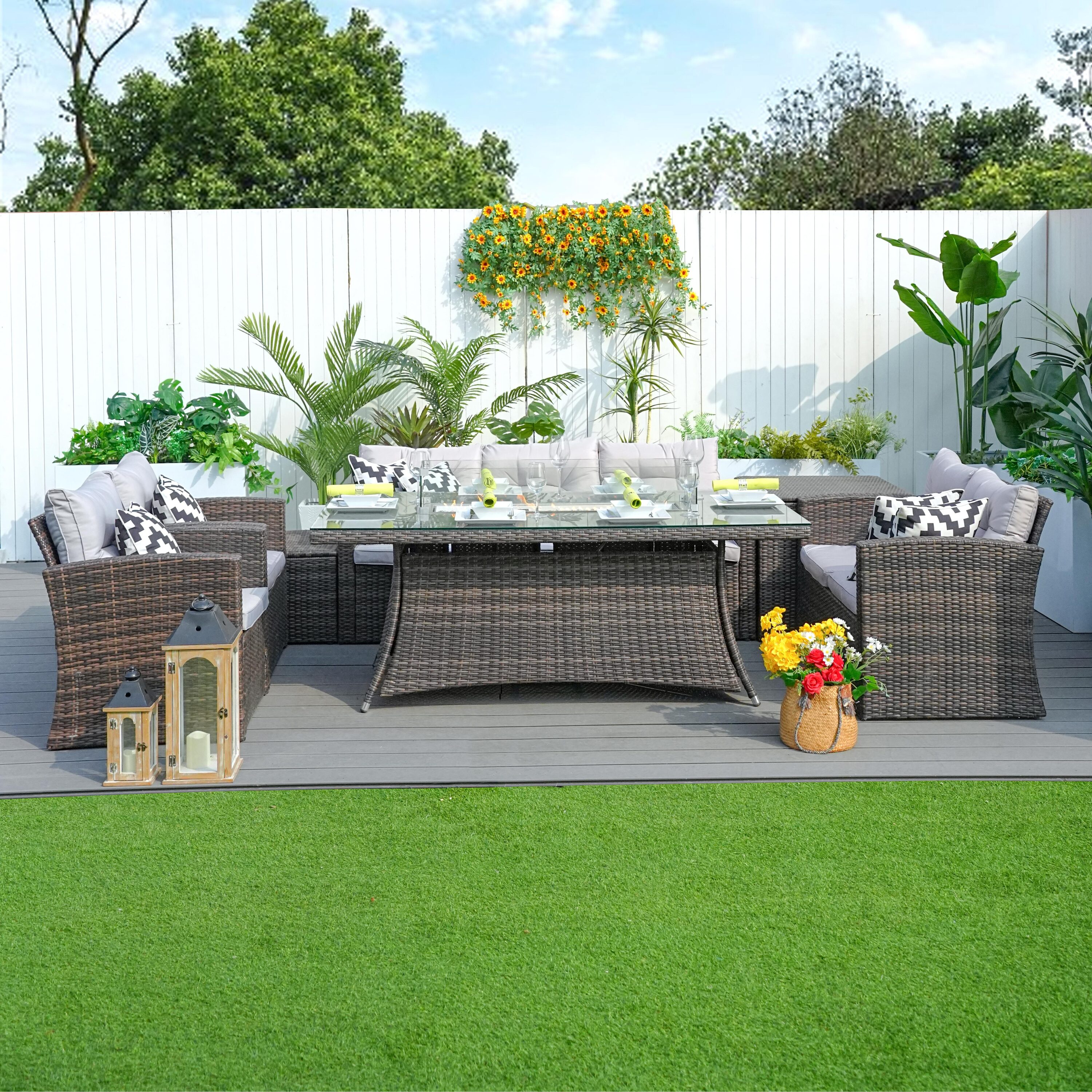 Direct Wicker DWG-1503&06R-BR Patio-Dining-Sets - View #2