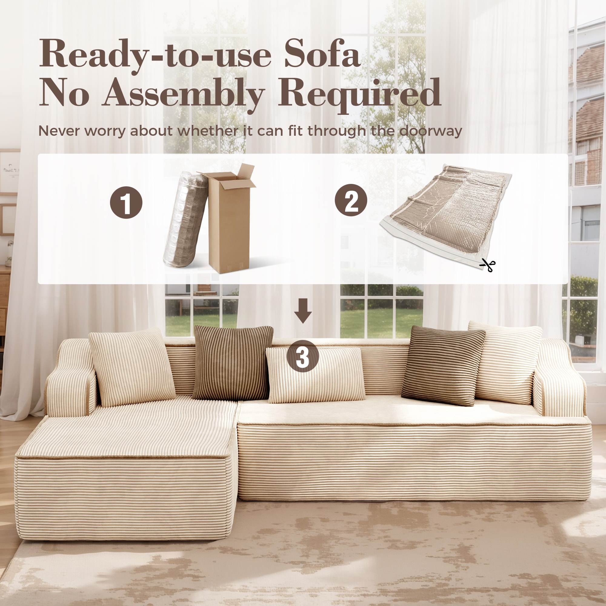 Sunshine Valley IFS002-01-4-BE Sofas-Loveseats - View #4