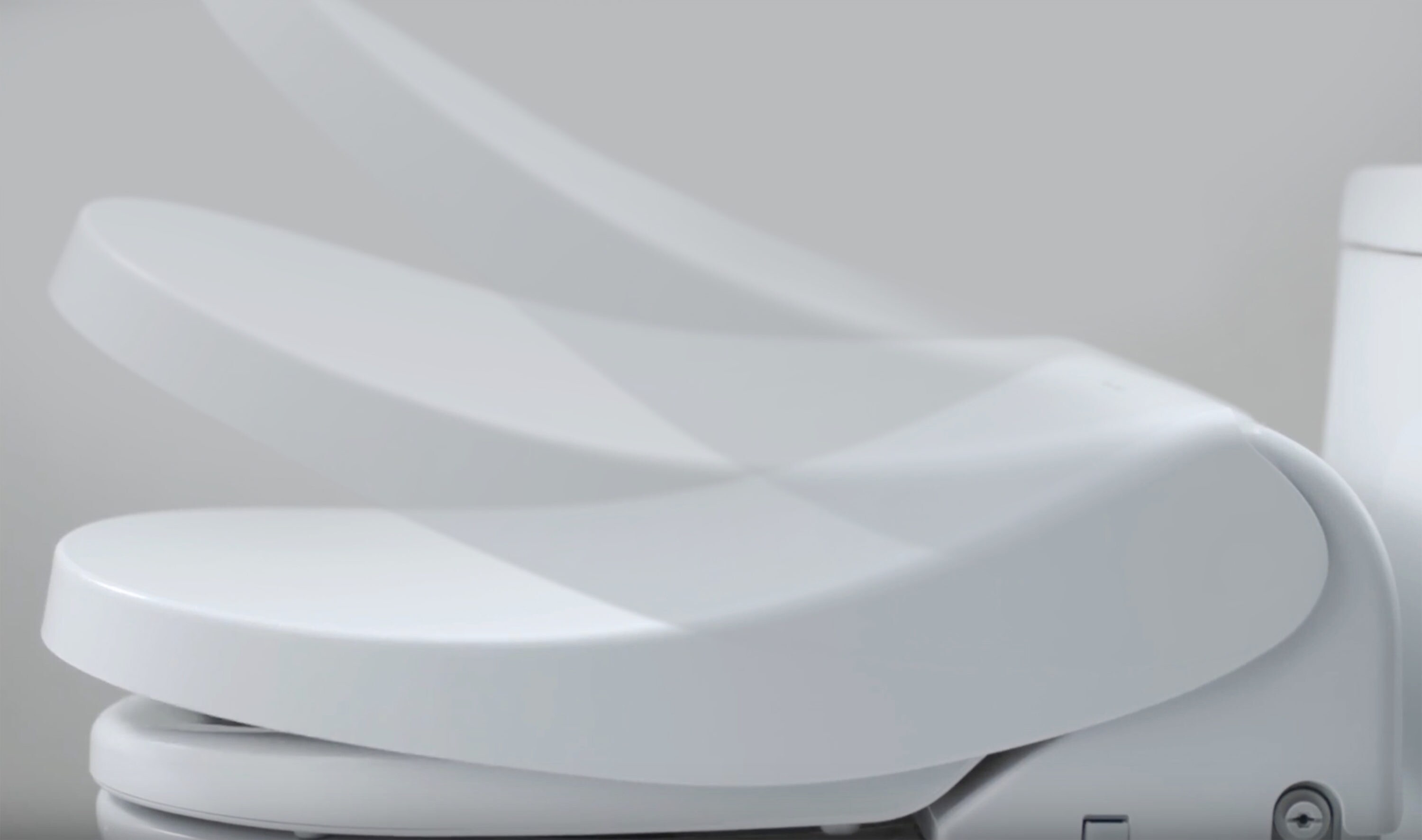 White Elongated Electric Bidet Seat with Remote Control