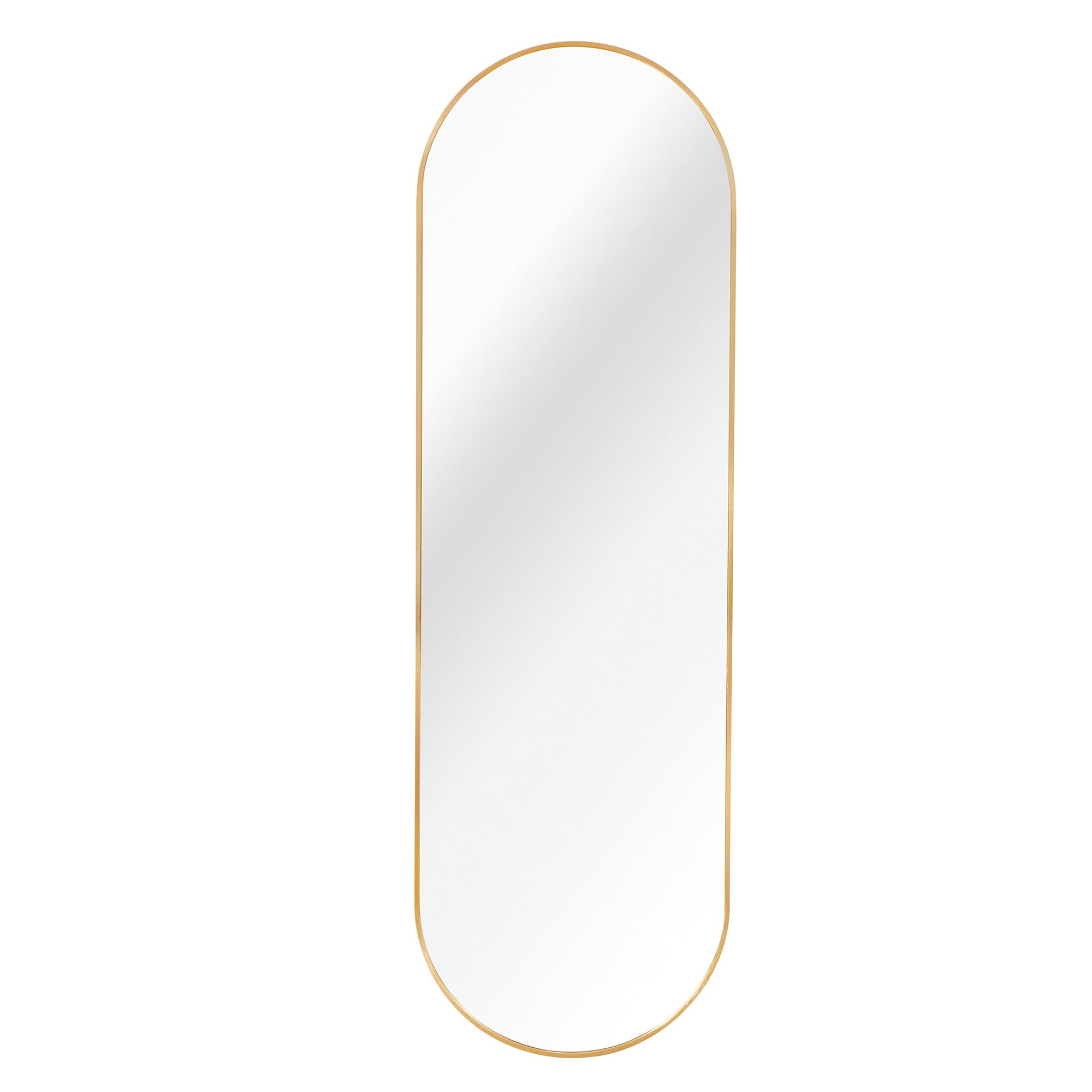 Bybafun YD8700054 20-in W x 63-in H Oval Gold Framed Full Length Wall Mirror