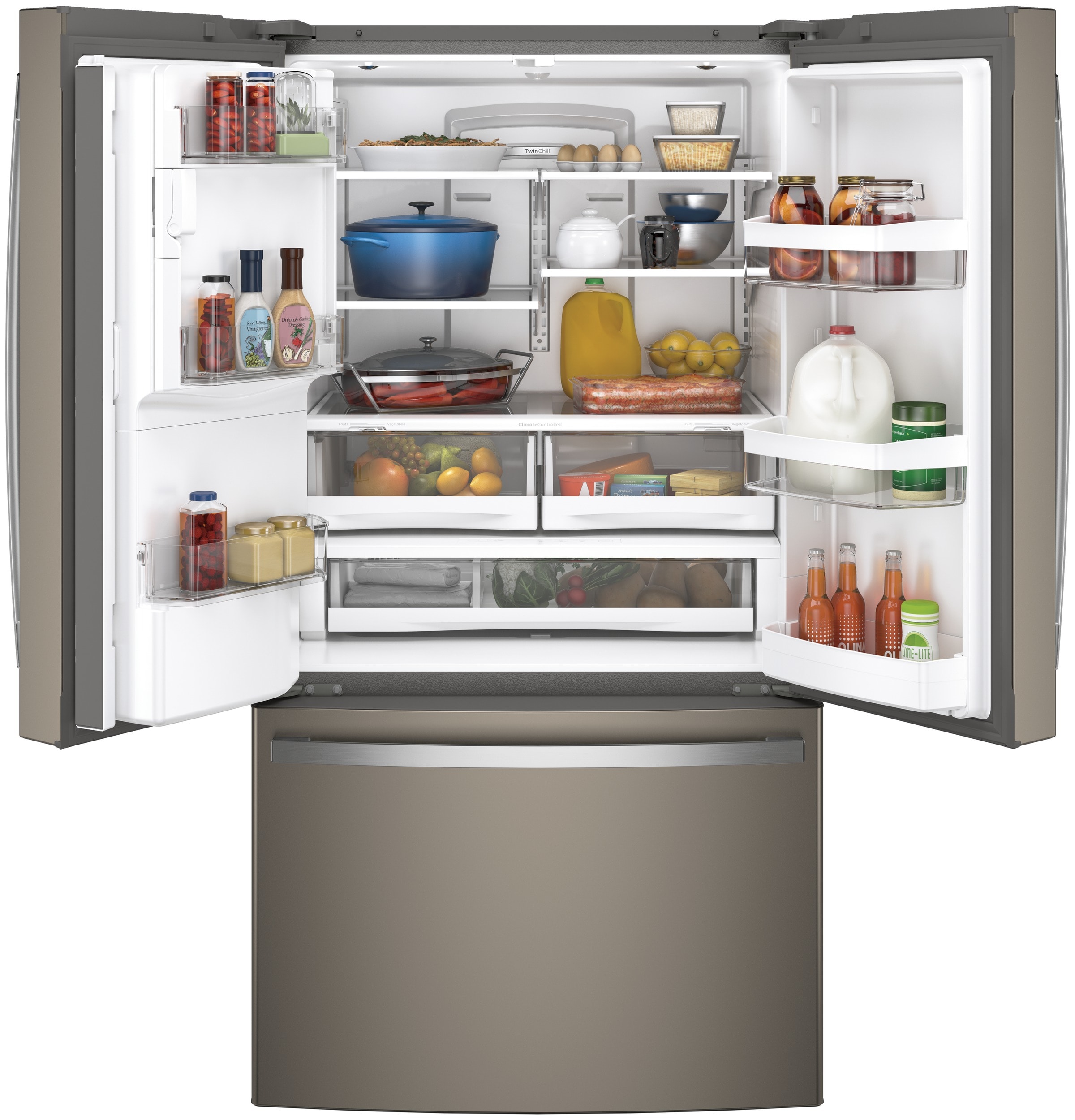GE Café™ Series CFE28UP2MS1 ENERGY STAR® 27.8 Cu. Ft. French-Door  Refrigerator with Keurig® K-Cup® Brewing System - ADA Appliances